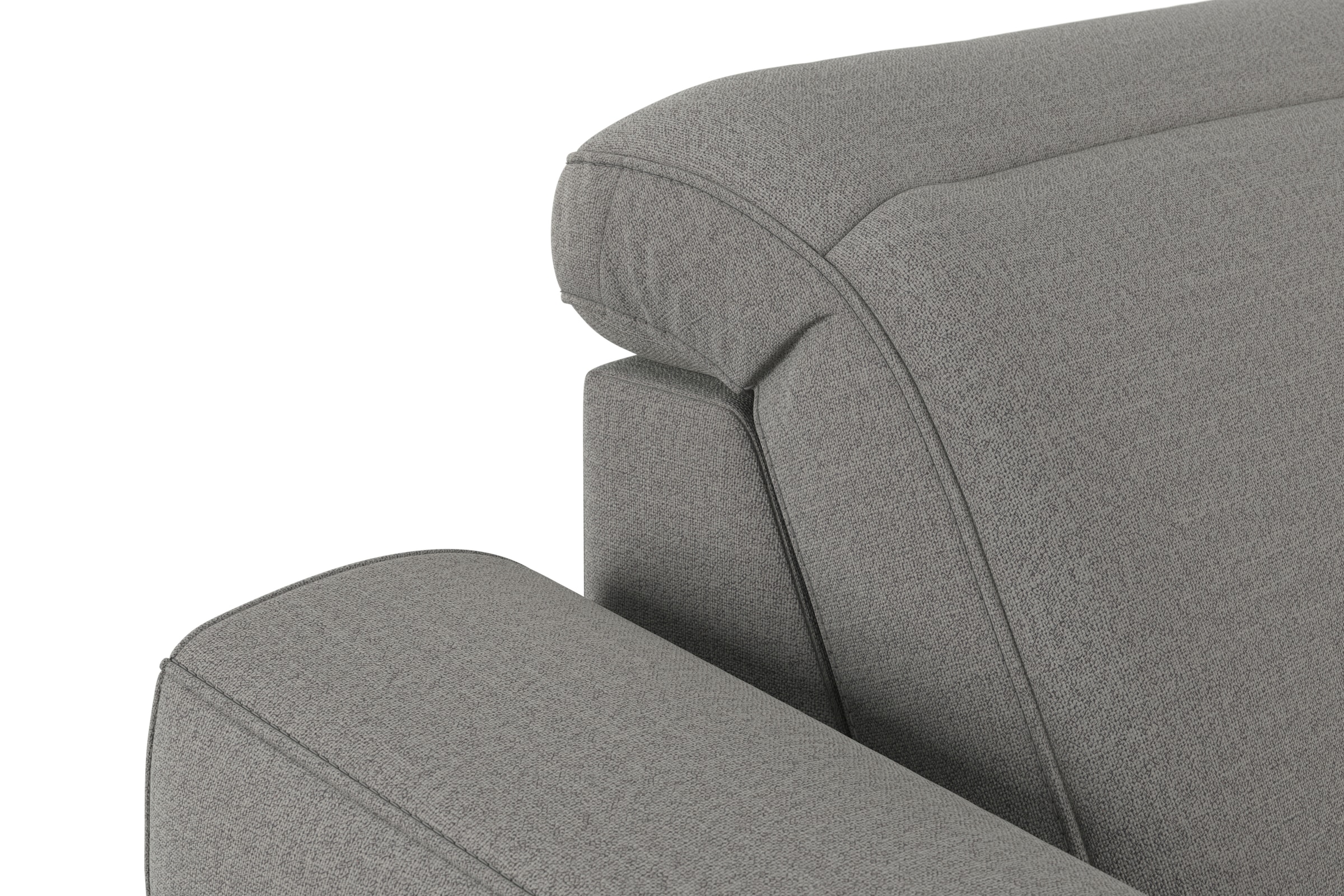 sit&more Wohnlandschaft »Dundee U-Form«, mit Federkern und Edelstahlfüßen, wahlweise mit Kopfteilverstellung