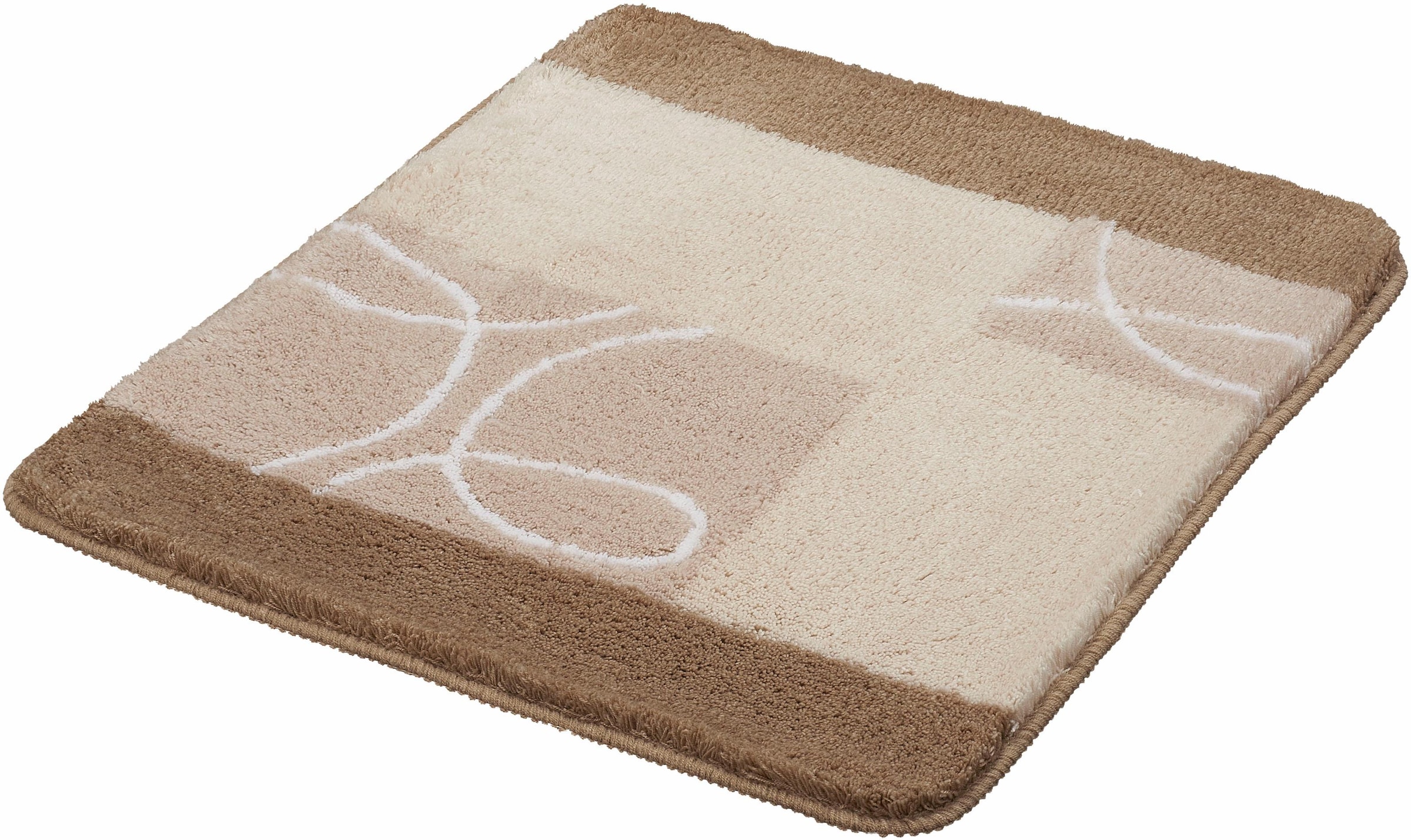 MEUSCH Badematte »Curly« Höhe 20 mm rutschhemmend beschichtet fußbodenheizungsgeeignet Badteppich, modernes Design, waschbar