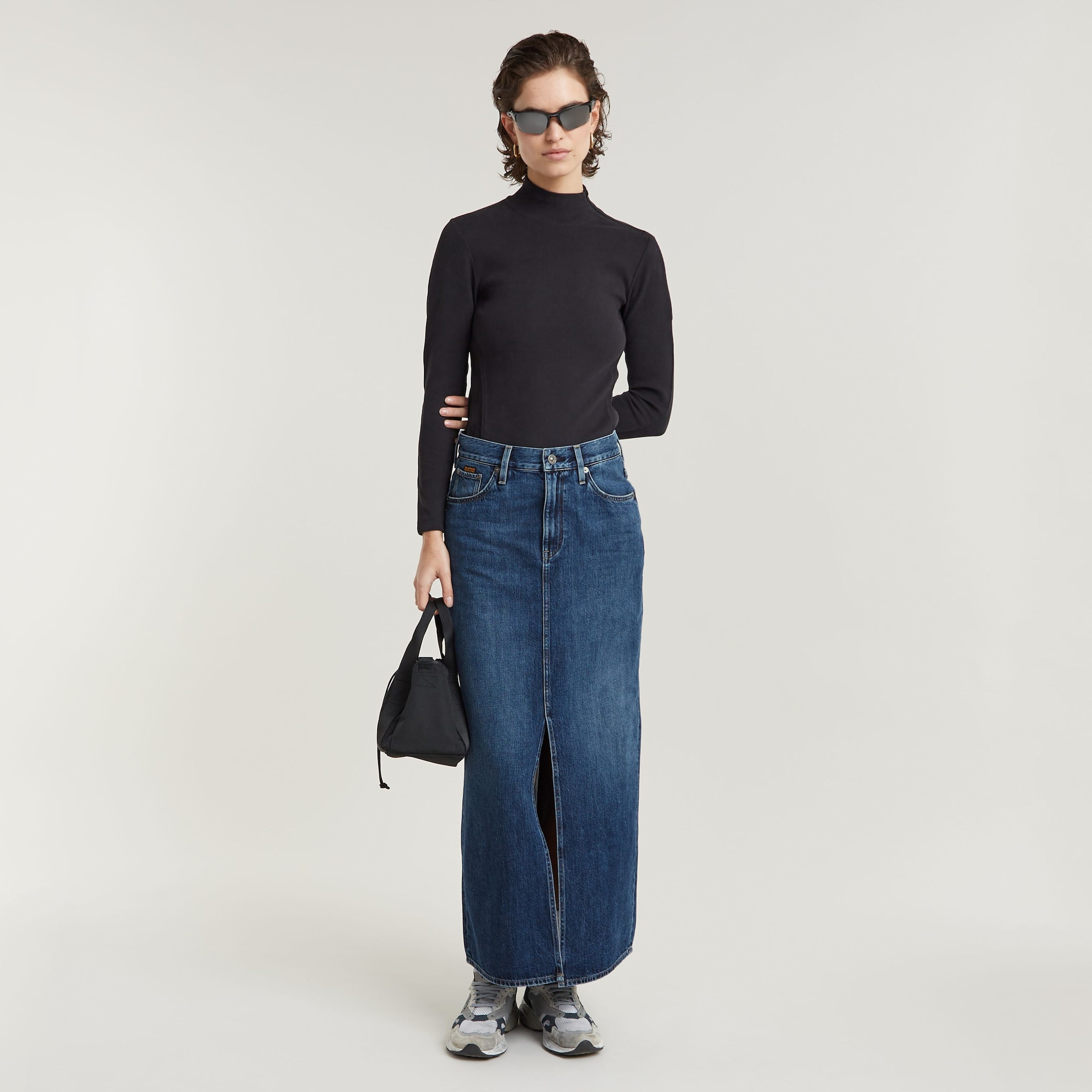 G-STAR Maxirock »Viktoria Long Skirt wmn«, im Jeans-Look