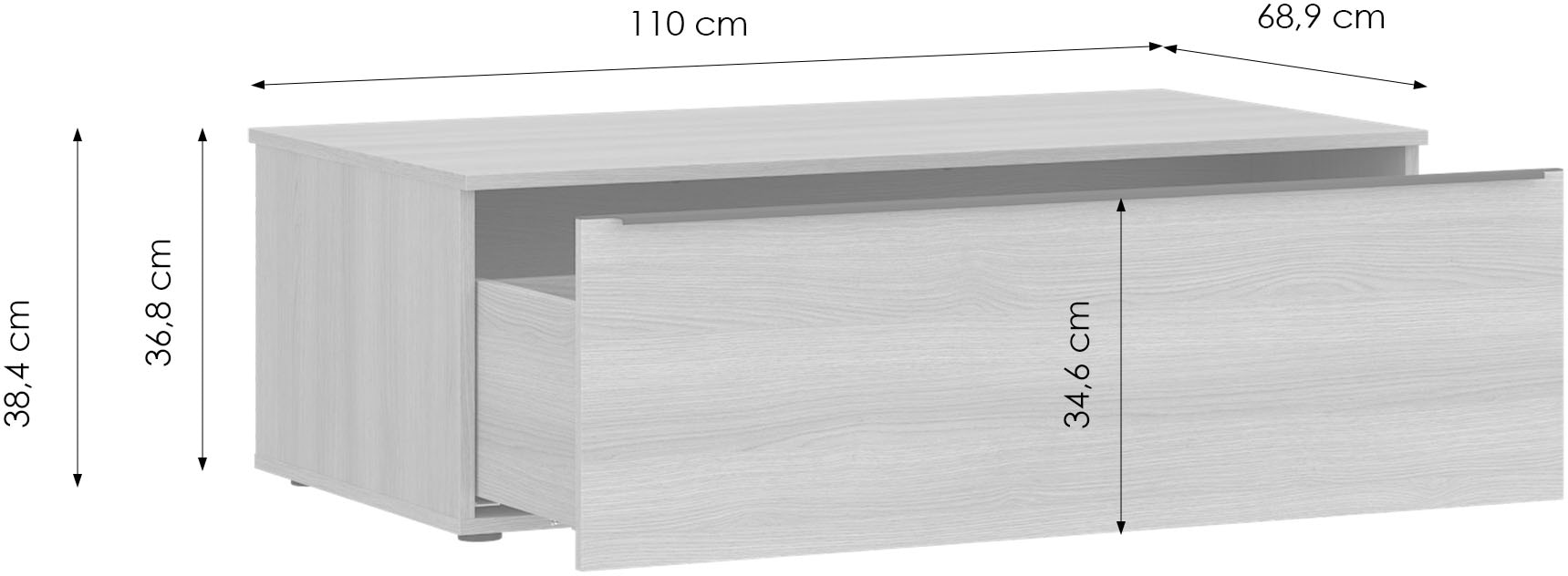 TOM TAILOR HOME Couchtisch »COLOR PUZZLE Couchtsich 1 Schublade mit farbigem Griff« TOM TAILOR DESIGN