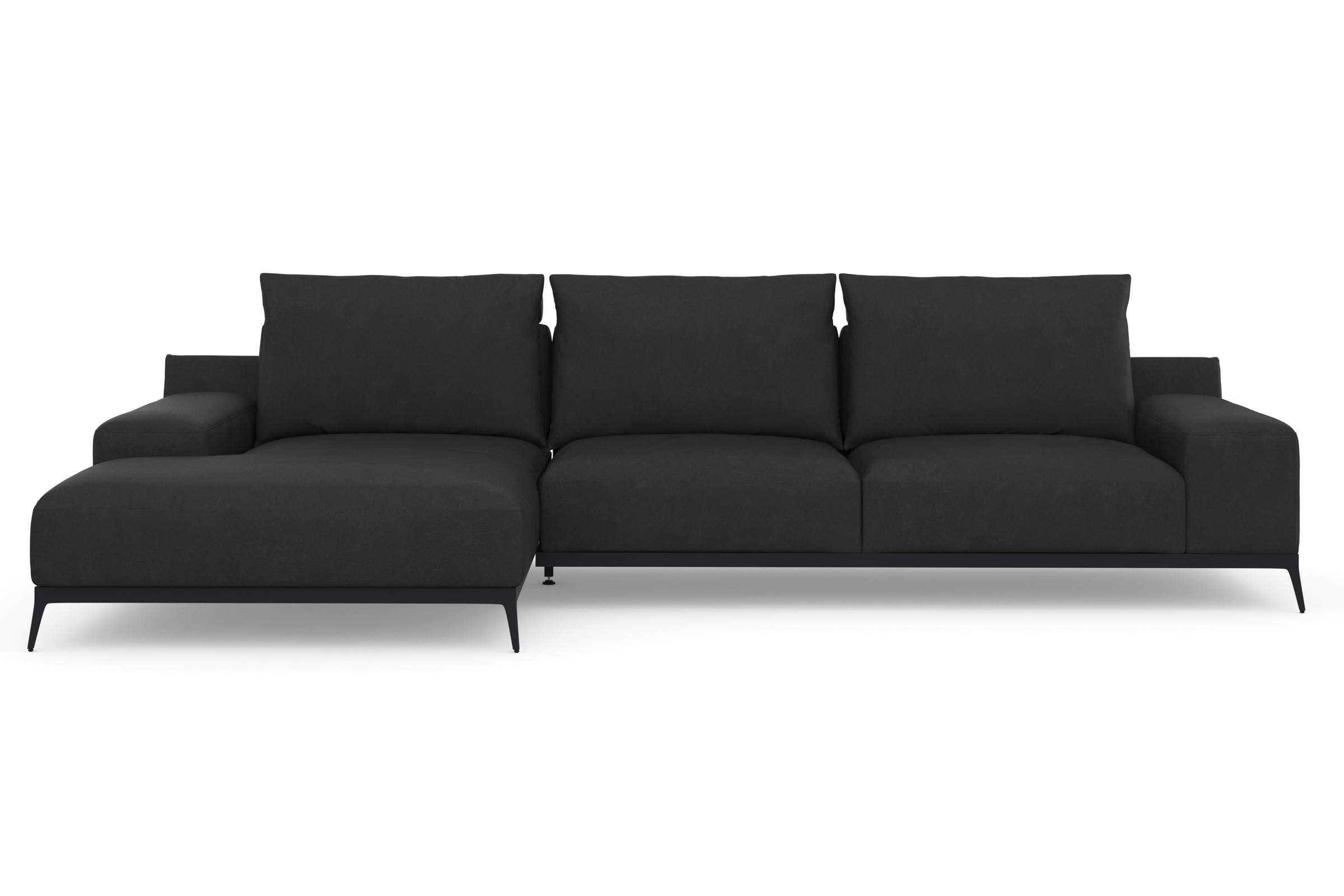 Machalke Ecksofa »lorenzo in schwarz, Größe B/H/T: 336 cm x 90 cm x 100 cm