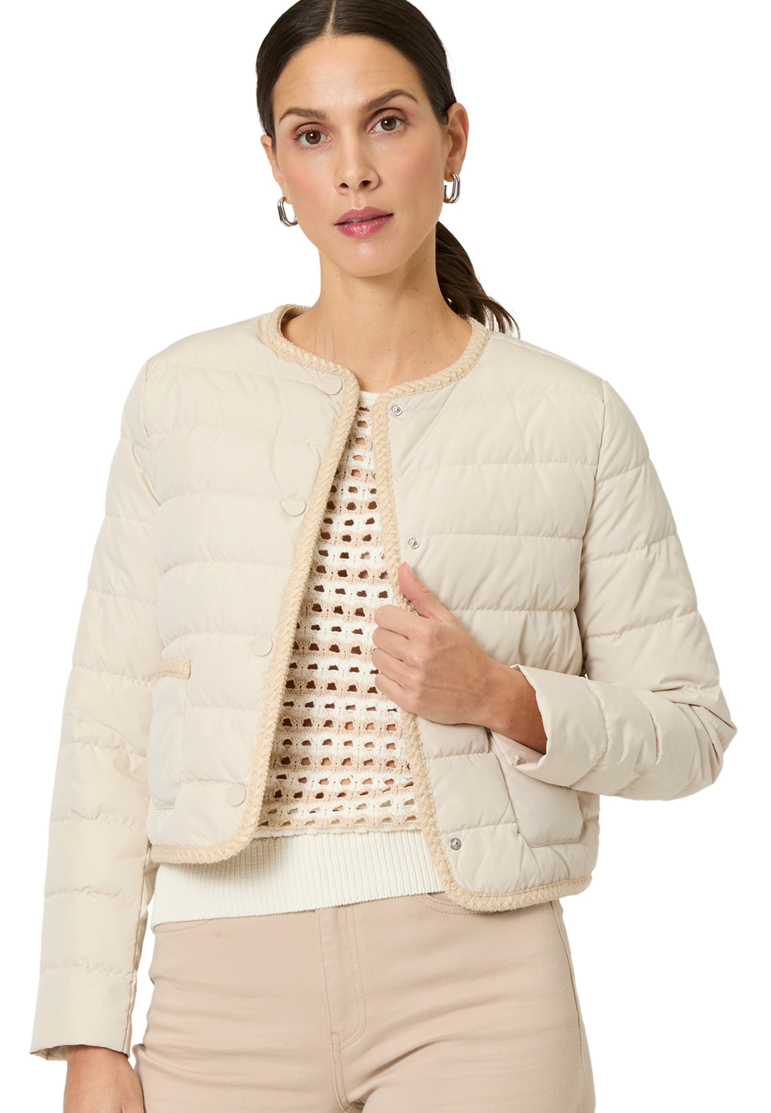 Zero Steppjacke »Steppjacke mit Knopfleiste«