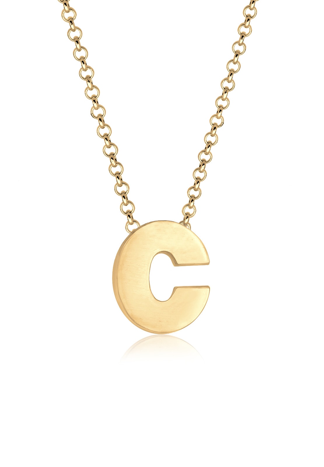 Elli Kette mit Anhänger »Halskette Buchstabe C Initialen Trend Minimal 925 Silber«