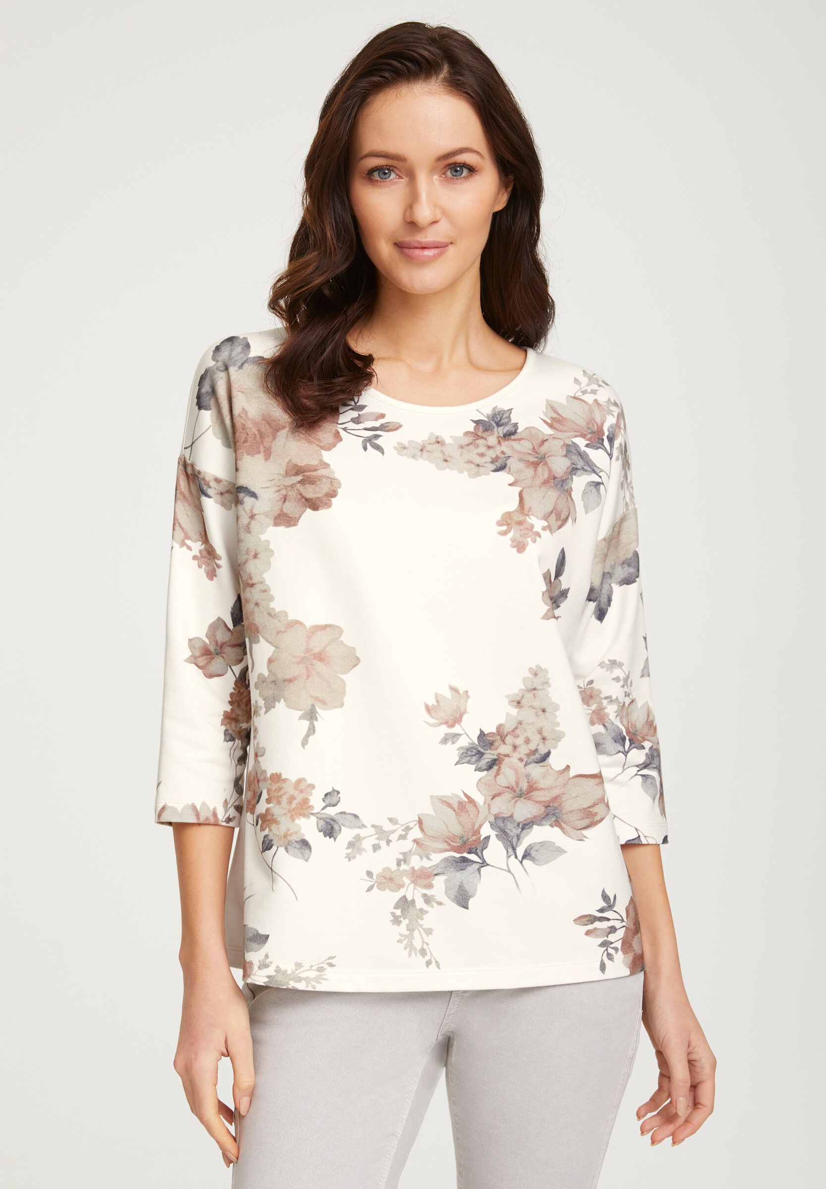 heine T-Shirt »Druck-Shirt 3/4-Arm-Shirt mit floralem Druck«