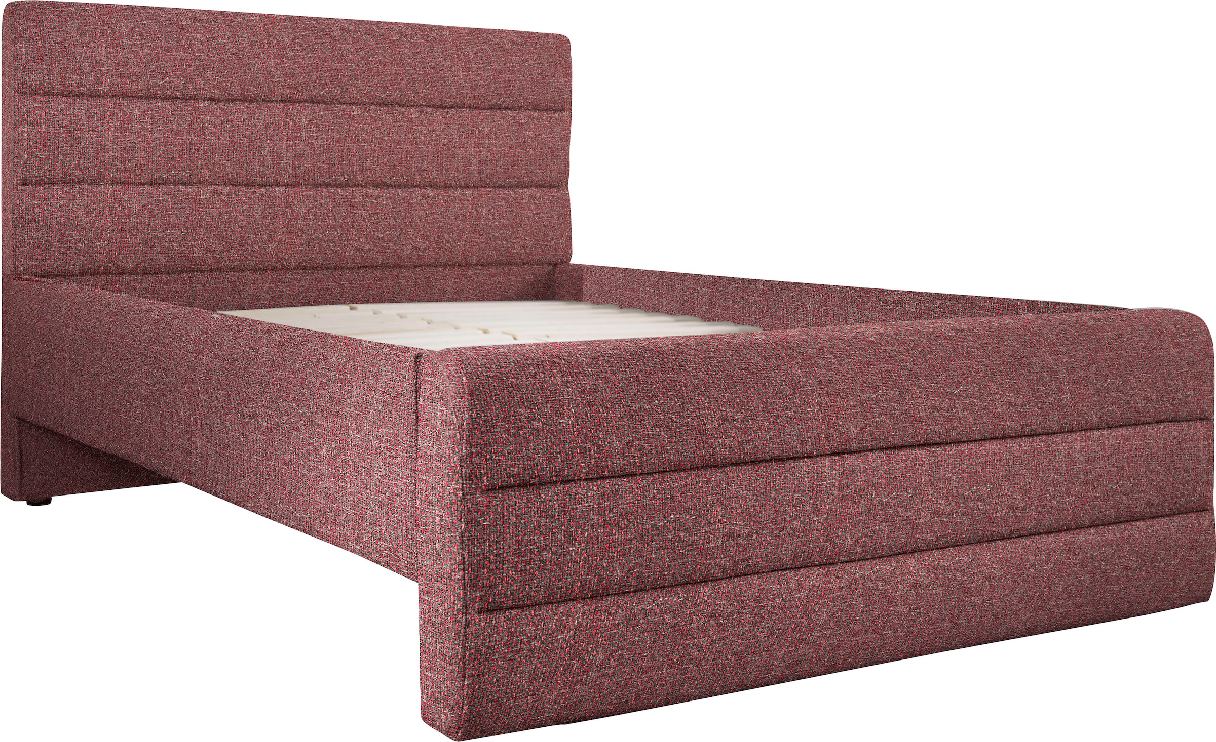 OTTO products Polsterbett »Merrit«, Quernaht im Kopf- und Fußteil, in 5 Breiten, auch in 220 cm Länge