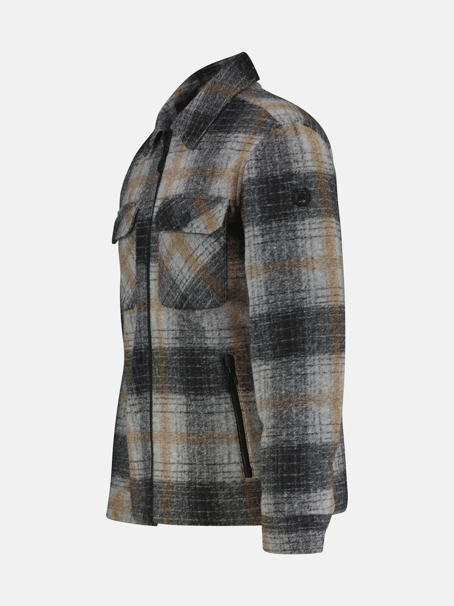 LERROS Outdoorjacke »Karierte Outdoor-Hemdjacke in Woll-Optik« ohne Kapuze