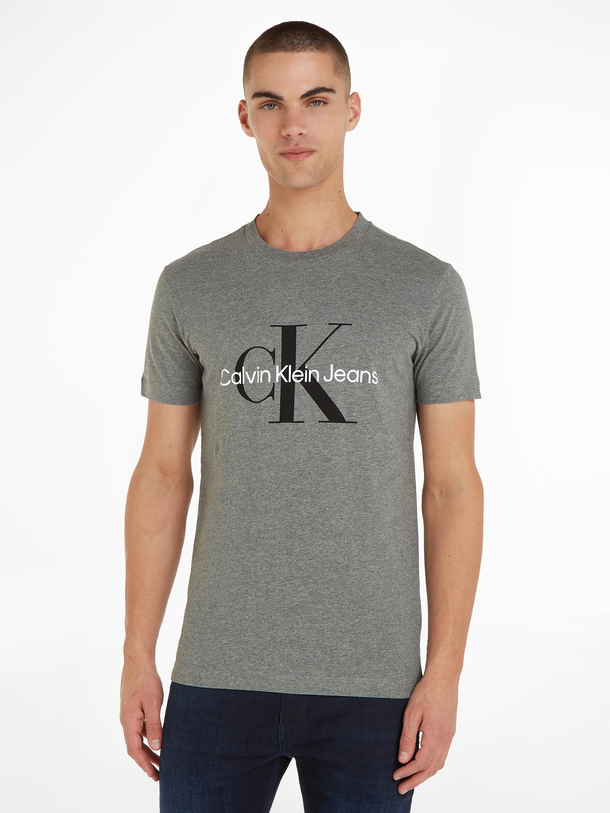 Calvin Klein Jeans T-Shirt »ICONIC MONOGRAM SLIM TEE«, mit großem CK-Print