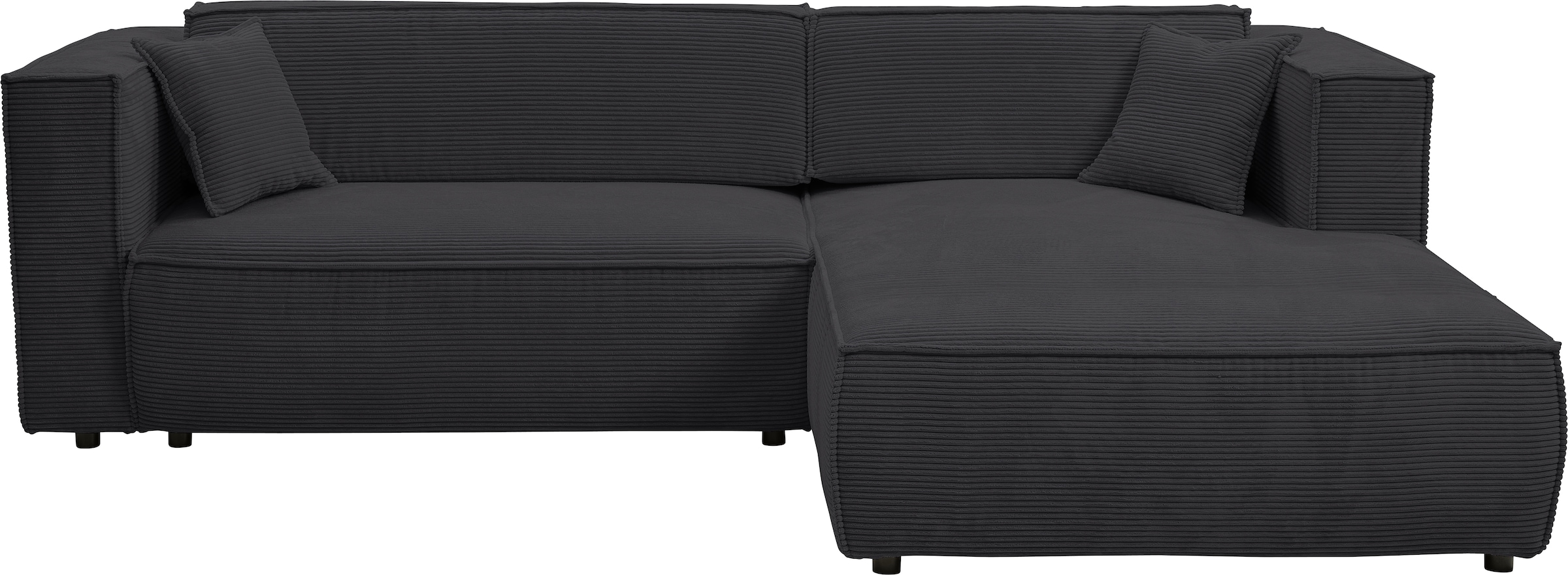 WERK2 Ecksofa »Atlanta-New 295 cm breit mit Bett & Bettkasten, Cord, zeitlos« Cord, L-Form, XXL, Schlaffunktion, Bettkasten