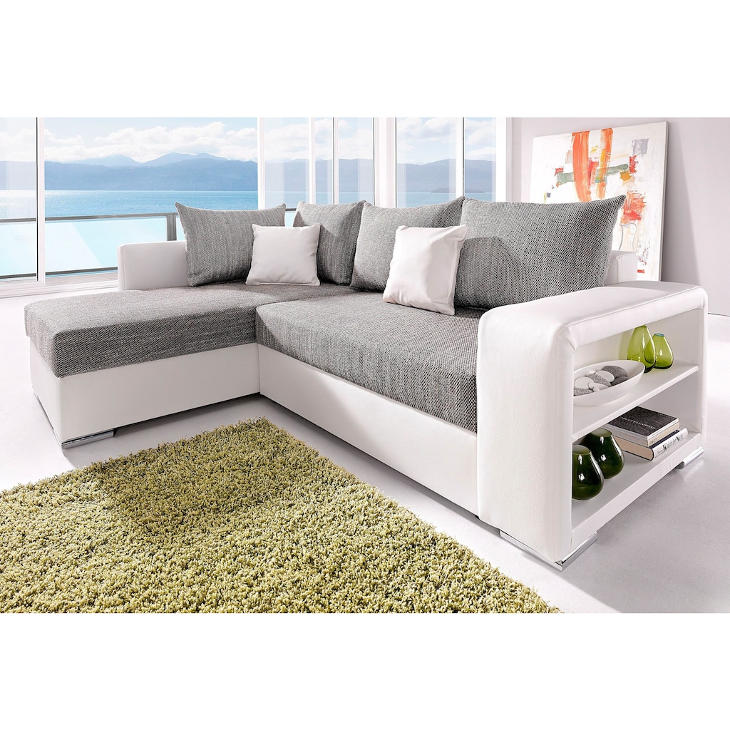 COLLECTION AB Ecksofa »John«, mit Bettfunktion, wahlweise mit Federkern