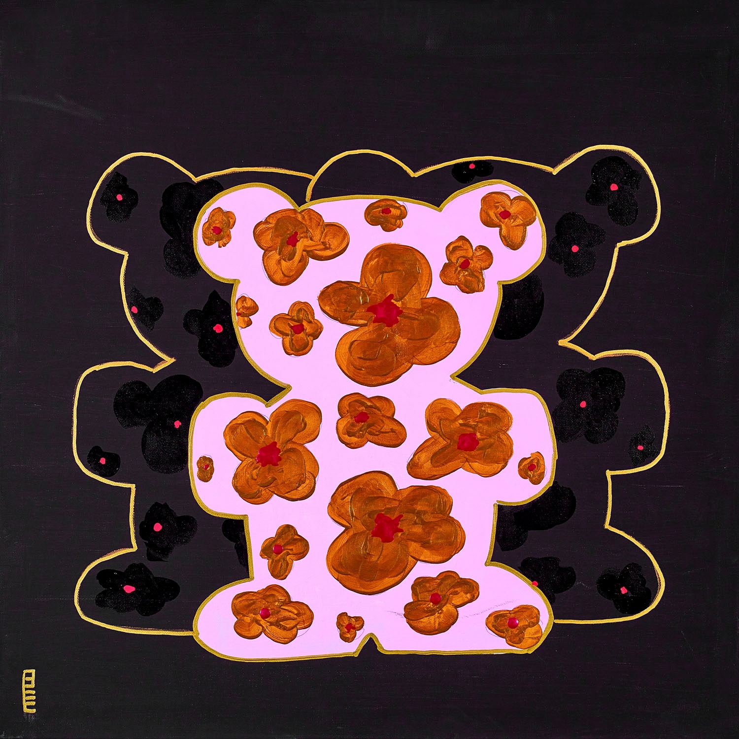 queence Leinwandbild »Bears XI«, Bär-Bären-Kunst, (1 St.), Premium-Leinwandstoff, Handarbeit aus Deutschland