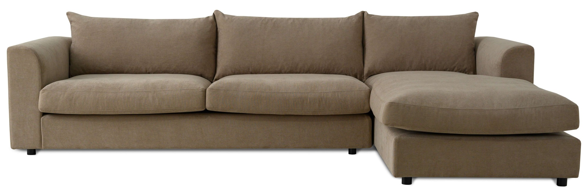 LeGer Home by Lena Gercke Ecksofa »Avelina«, (2 St.), Breite 297 cm, in Cord- und Chenille- Stoff, Rückenkissen mit Federn