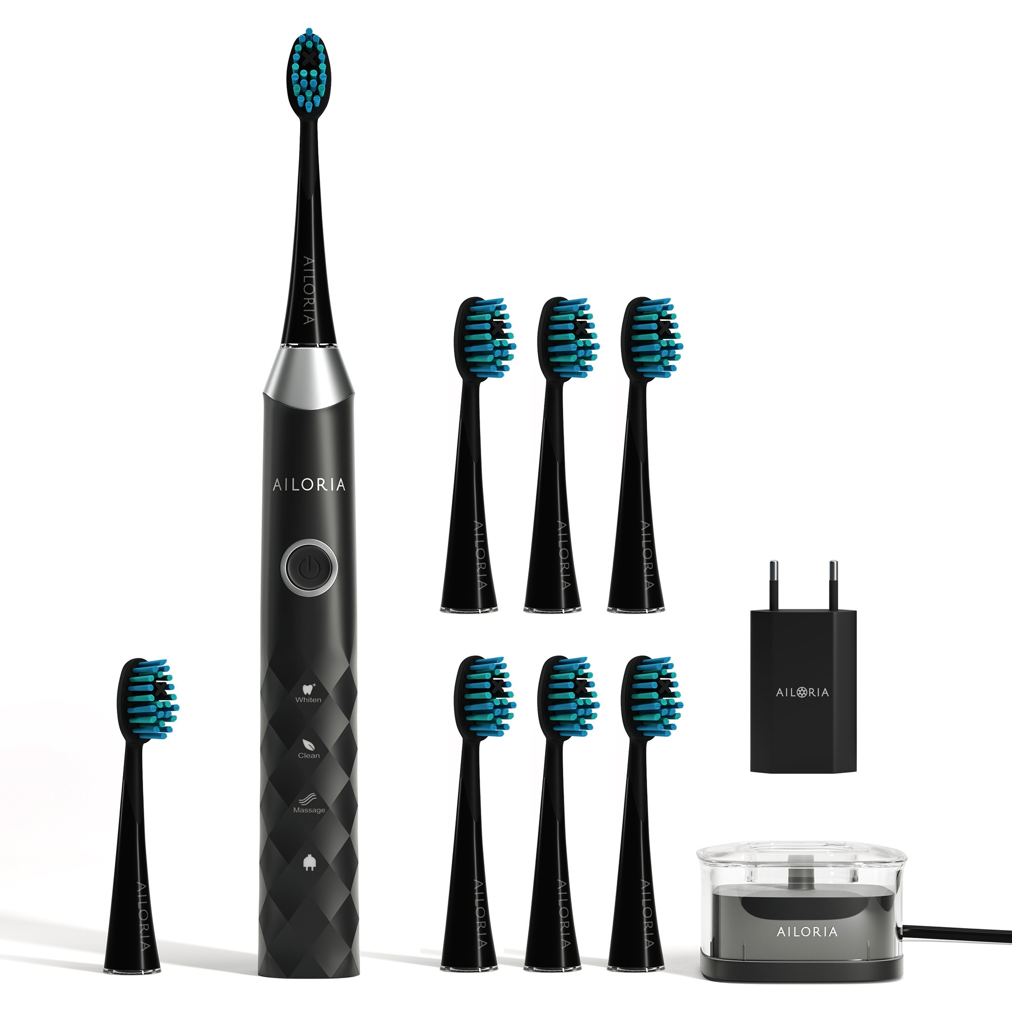 AILORIA Schallzahnbürste »USB-Schallzahnbürste SHINE BRIGHT SET«