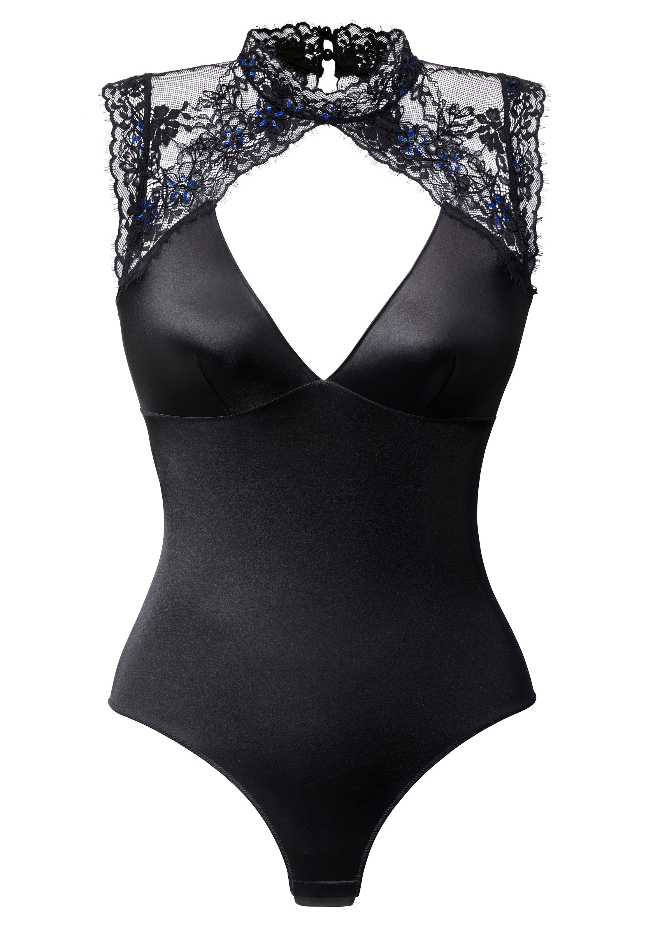 LASCANA Belle Affaire Body in edler Satin-Optik mit Spitze, Dessous für stilvolle Looks
