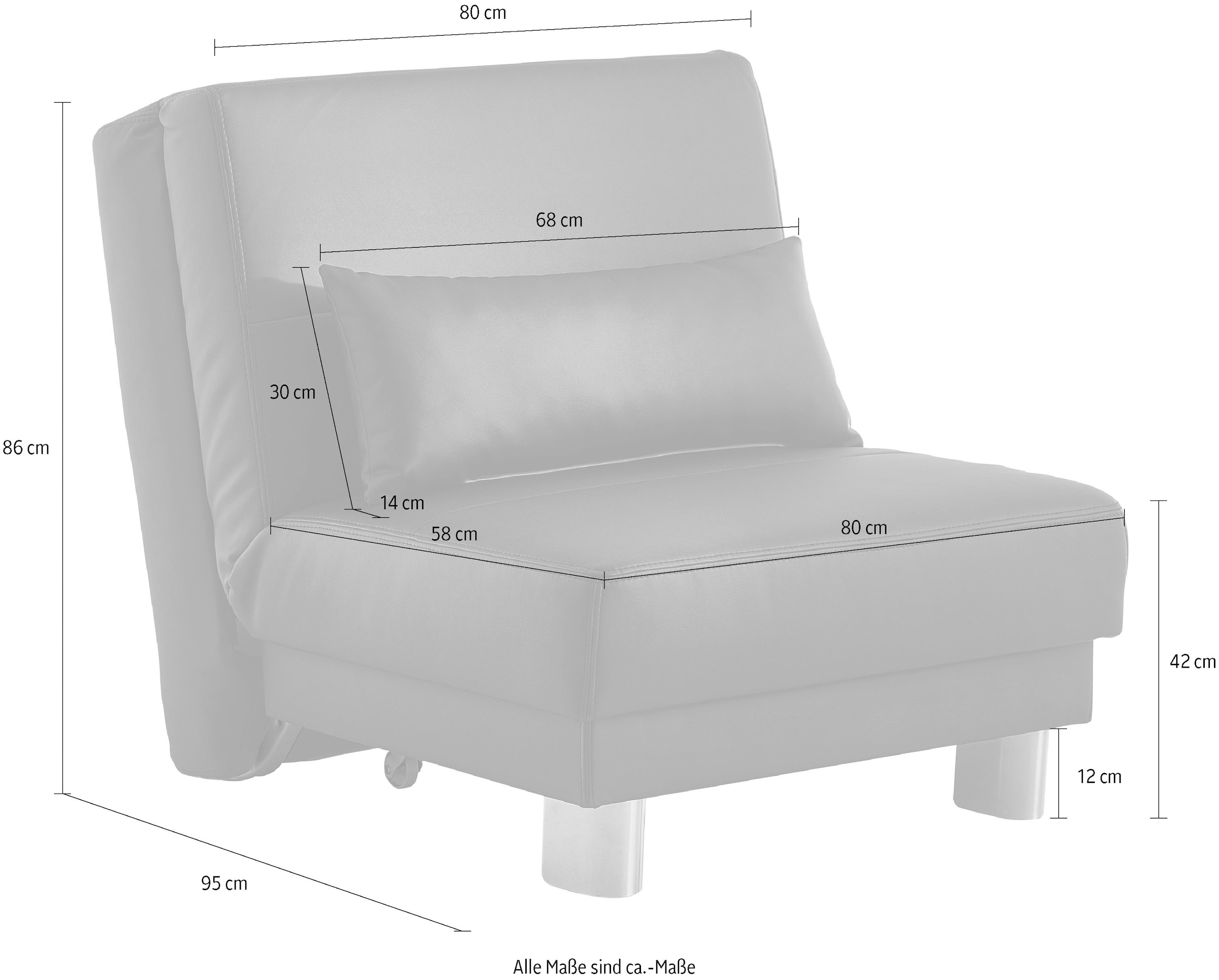 INOSIGN Schlafsofa »Gina«, mit einem Handgriff vom Sofa zum Bett