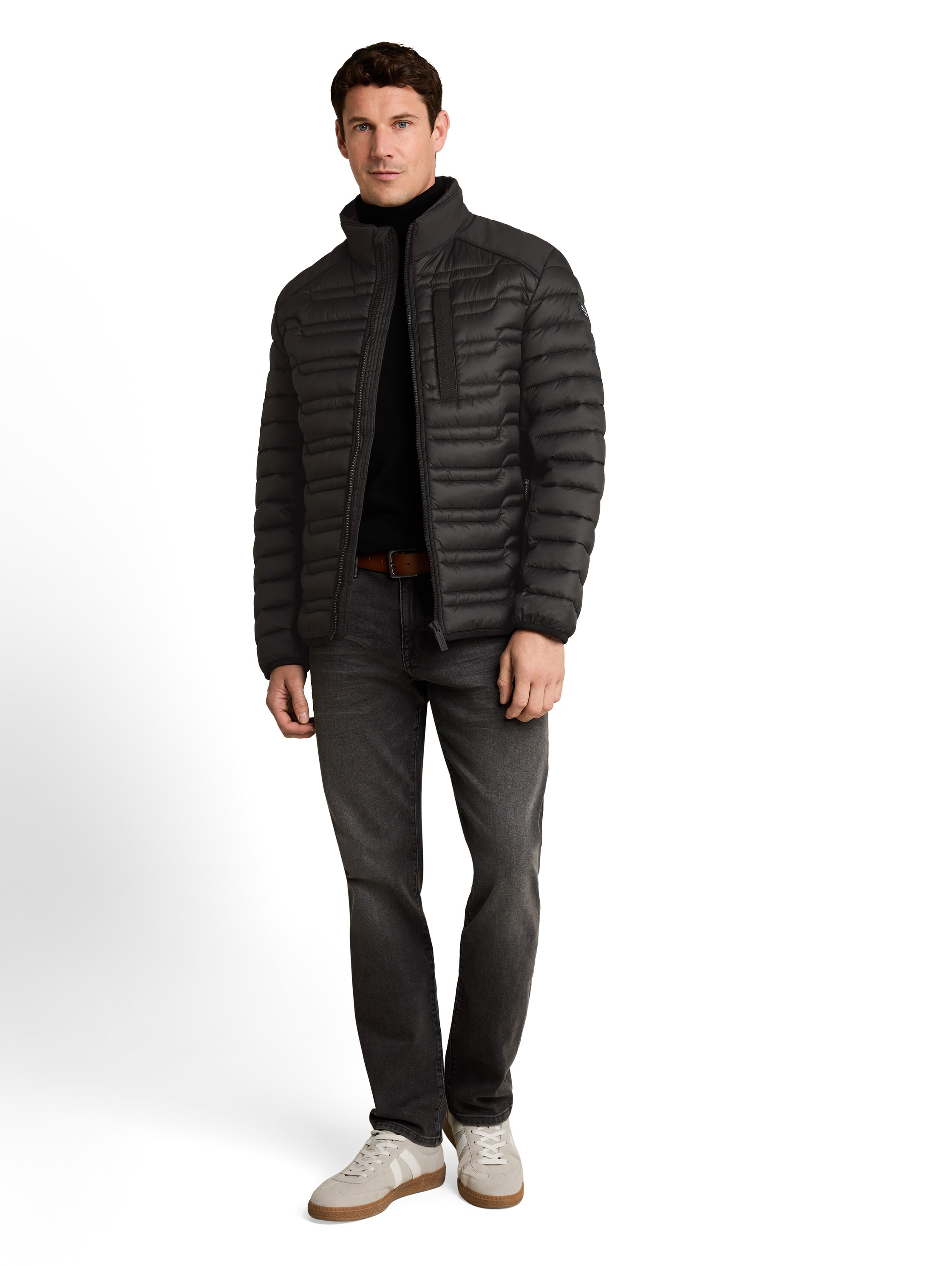 TOM TAILOR Steppjacke ohne Kapuze mit Stehkragen und Reißverschluss