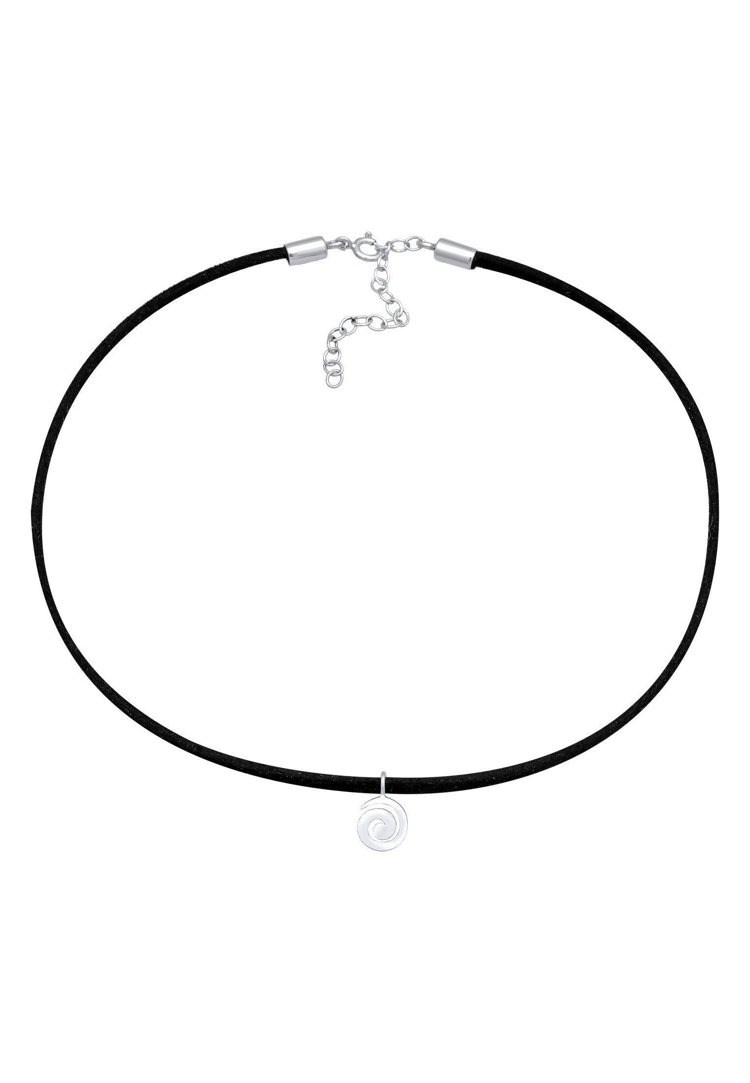 Elli Choker »Halskette Choker Velour Schwarz Spirale Trend 925 Silber«