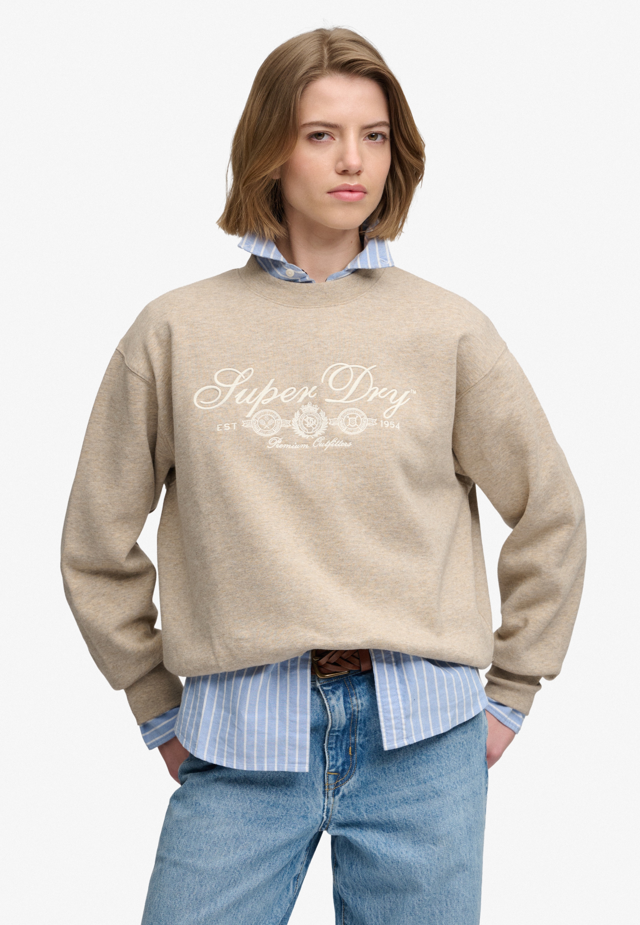 Superdry Sweatshirt »COUNTRY CLUB CREW«, Baumwollmischung, relaxed fit
