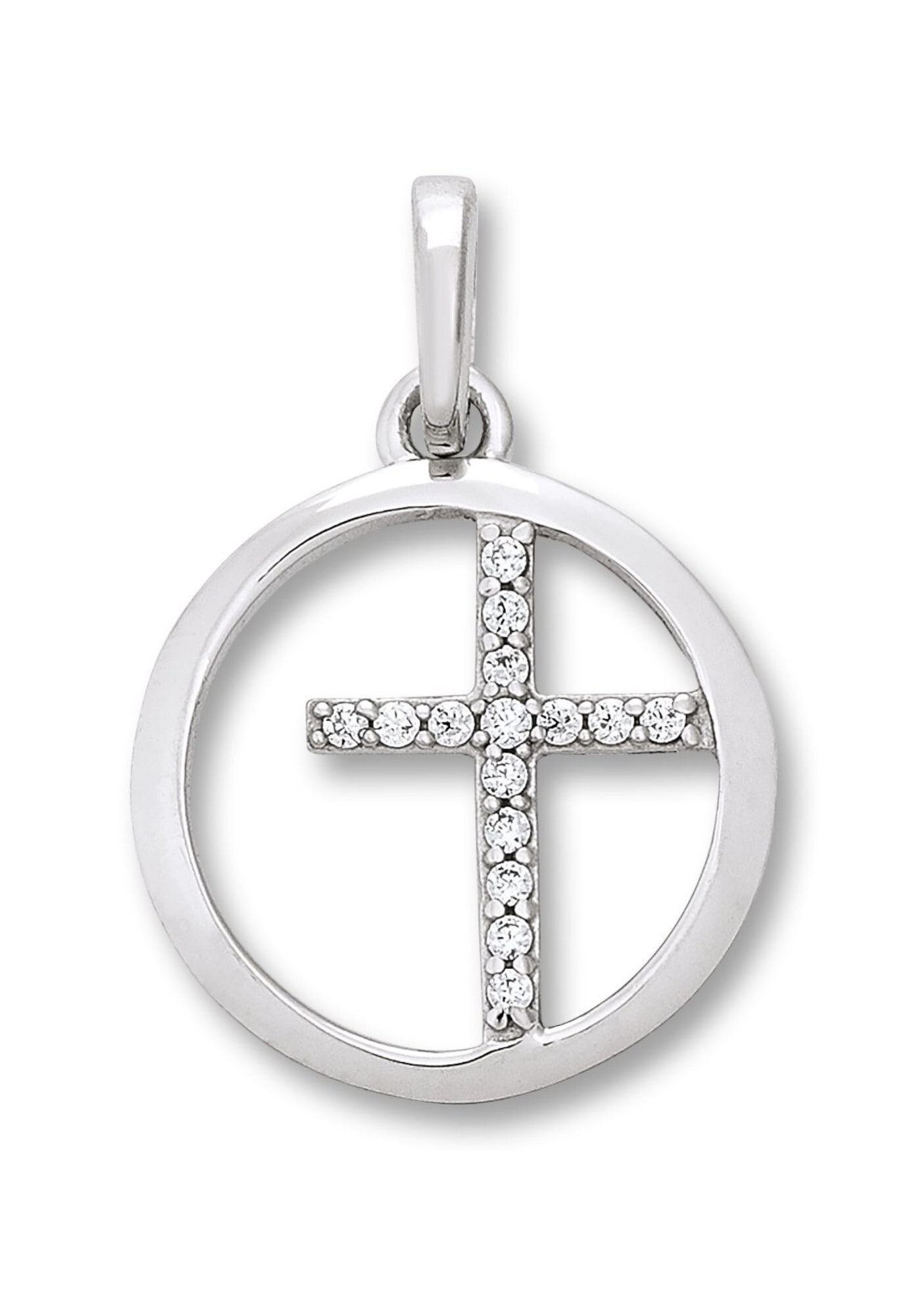 ONE ELEMENT Kettenanhänger »Zirkonia Kreuz Anhänger aus 925 Silber«