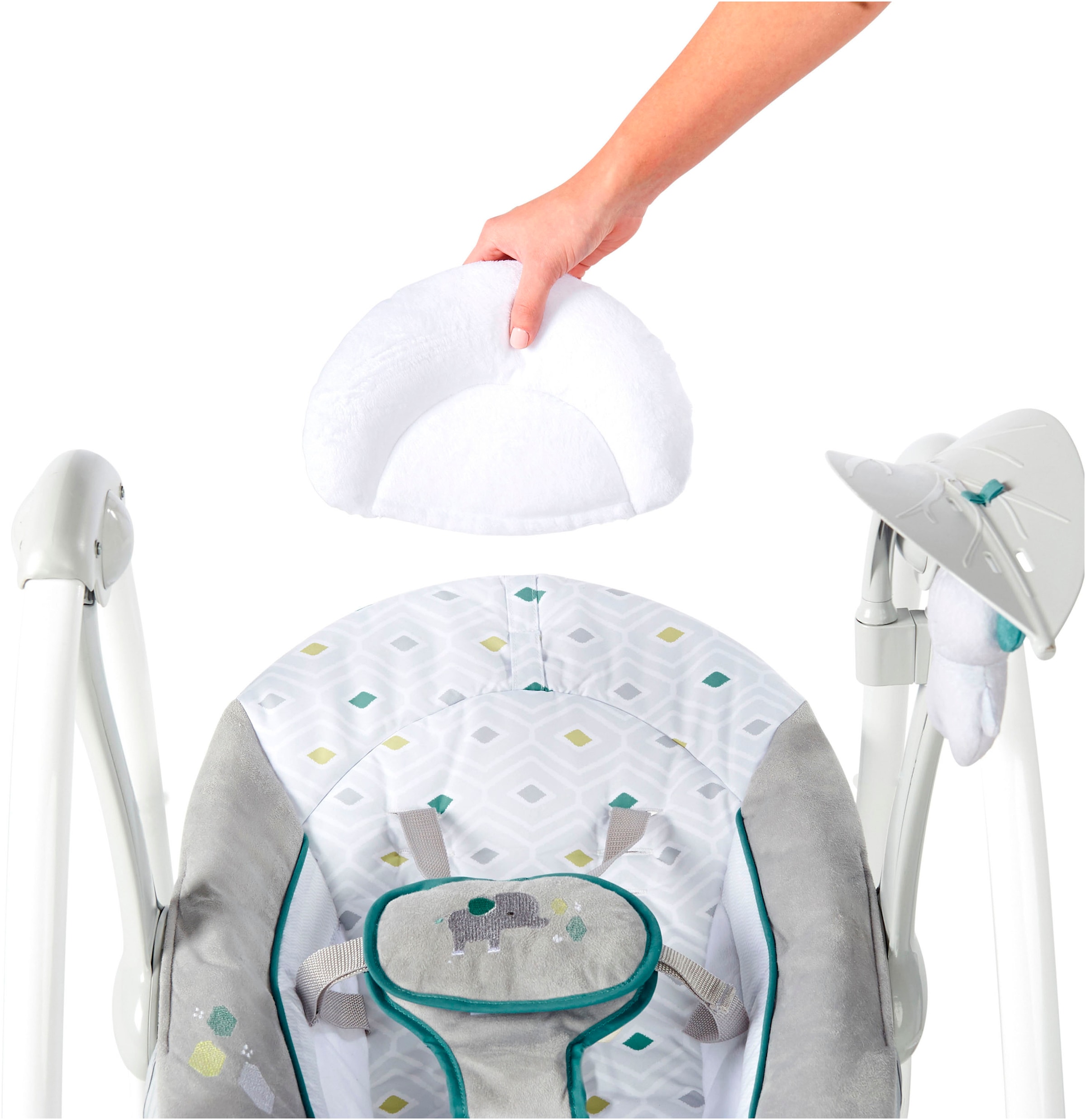 ingenuity Babyschaukel »ConvertMe Swing-2-Seat Portable Swing - Nash« mit automatischer Schaukelfunktion und Sound-Effekt