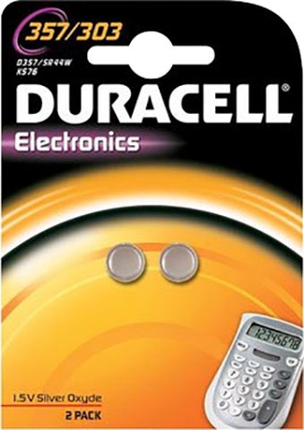 Duracell Batterie »357/303«, (Packung, 2 St.)