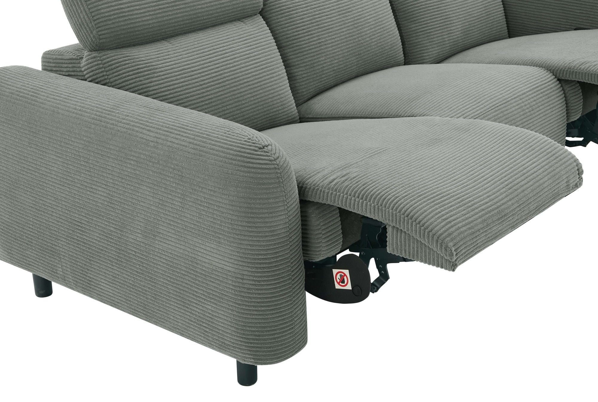 Home affaire 3-Sitzer »SKAANE Cord-Sofa, 229 cm, manuelle u. elektrische Relaxfunktion« Relax-Funktion in 2 Sitzen, Kopfteilverstellung, Federkernpolsterung