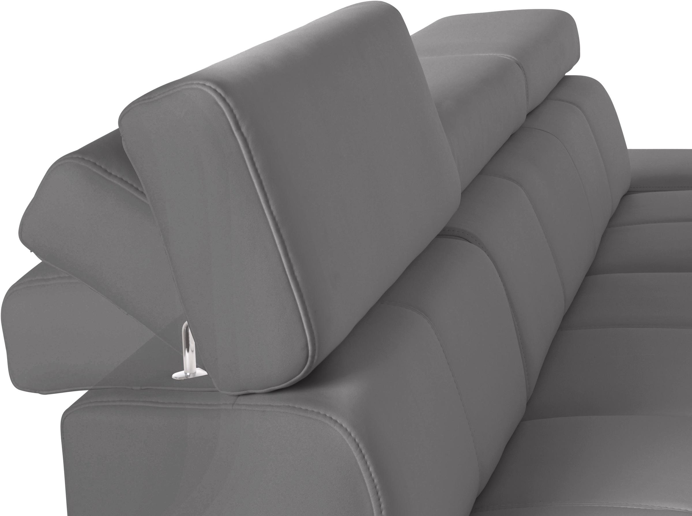 exxpo - sofa fashion Ecksofa »Fiji, hochwertige Detailverarbeitung im Sitz und Rücken, L-Form«, bequem durch Kopf- und Armteilverstellung, wahlweise mit Bettfunktion