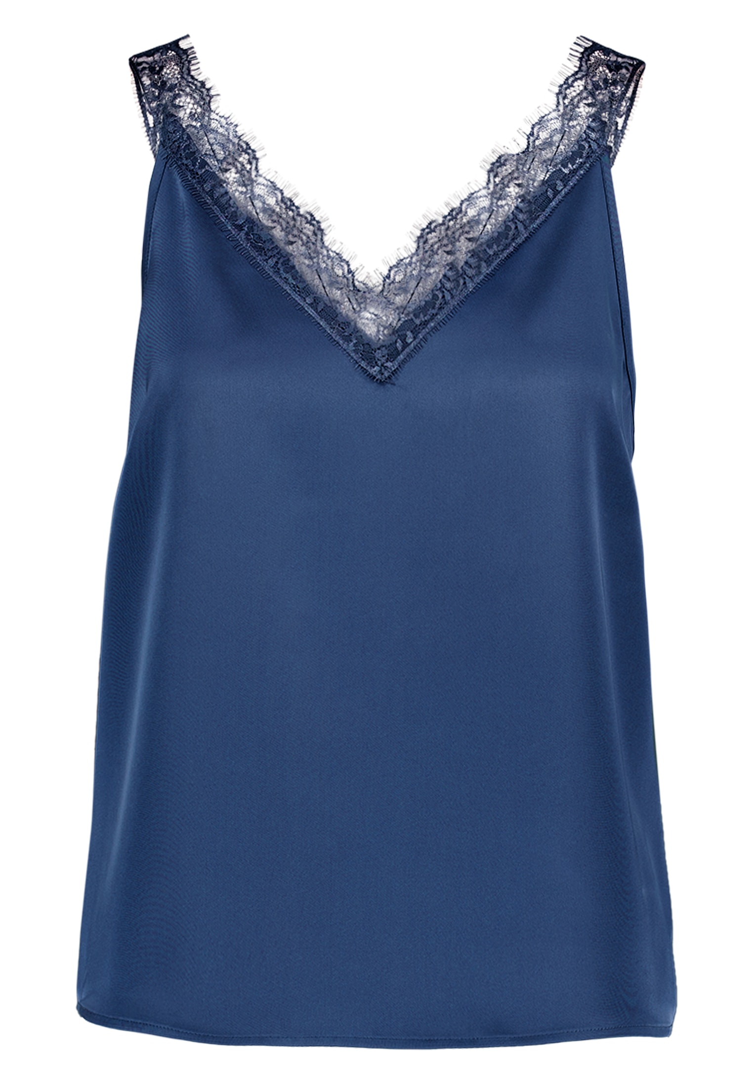 Zero Spitzenbluse »Basic-Top mit V-Ausschnitt«