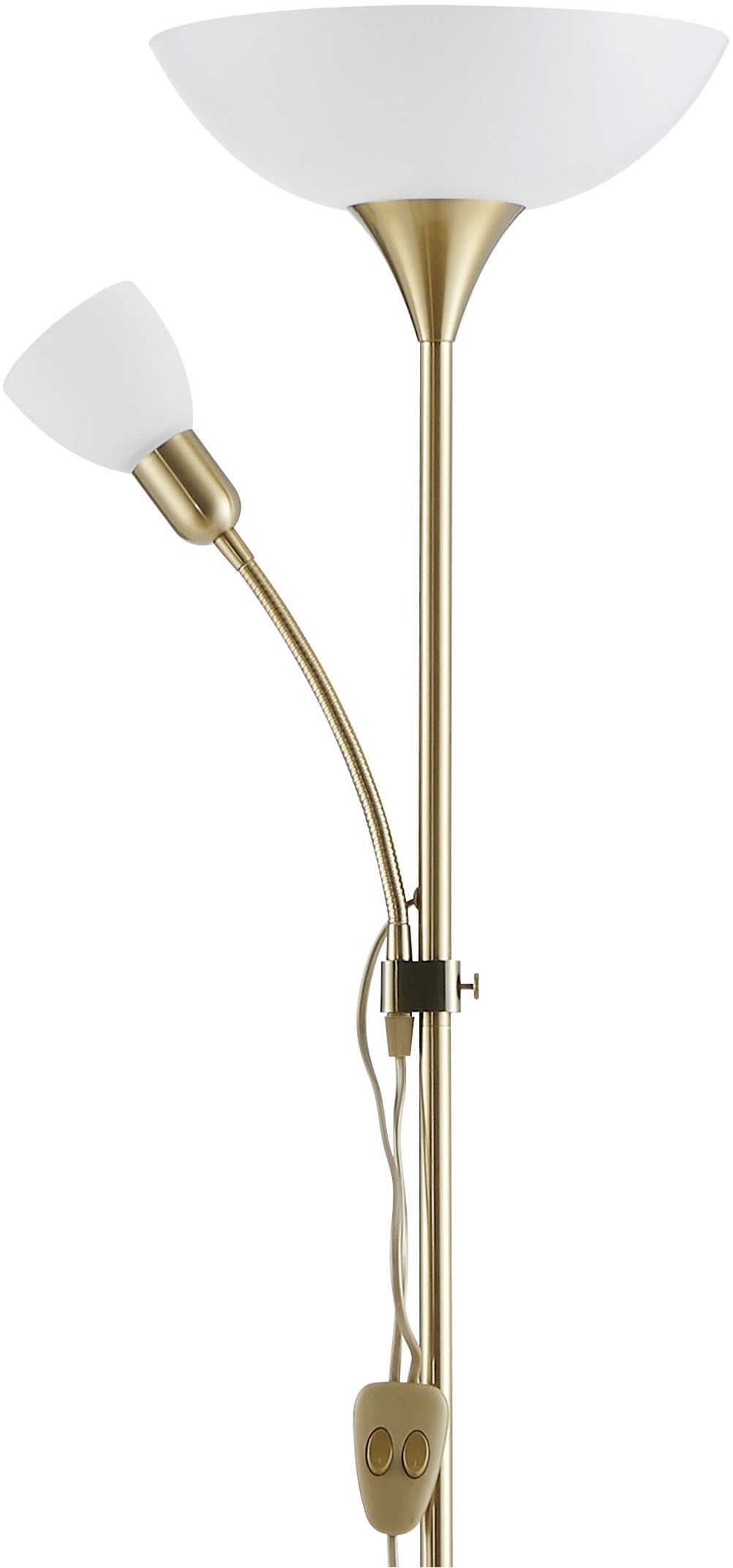 EGLO Stehlampe »UP 2 Stehlampe - Stahl - E27;E14 - 1X60W;1X18W - IP20« LED-Modul 1 Stk. Standleuchte, Leselampe, Wohzimmer, Schlafzimmer, H176,5 x Ø27,5 cm