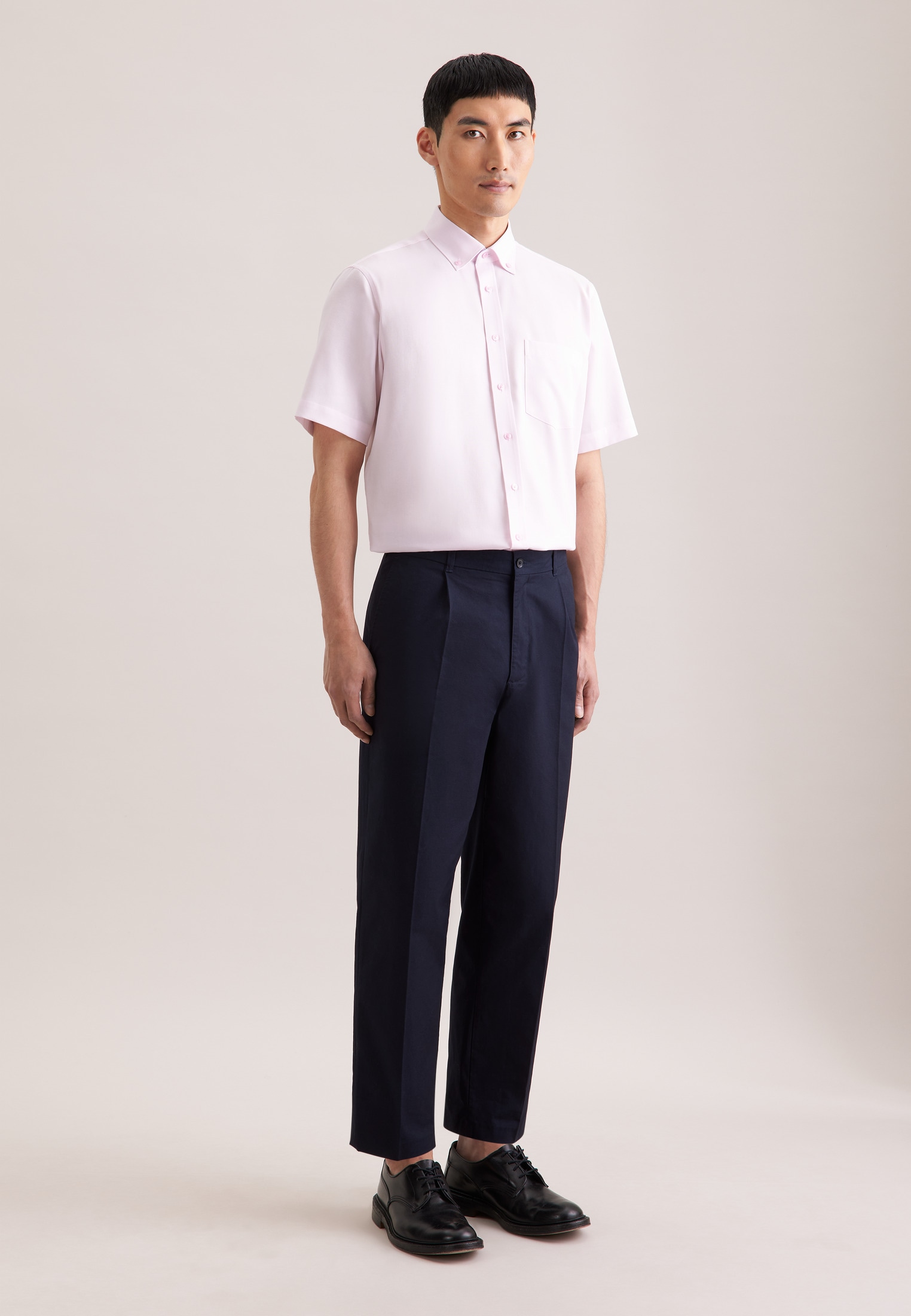 seidensticker Businesshemd »Schwarze Rose« Regular 1/2 Button-Down-Kragen Struktur