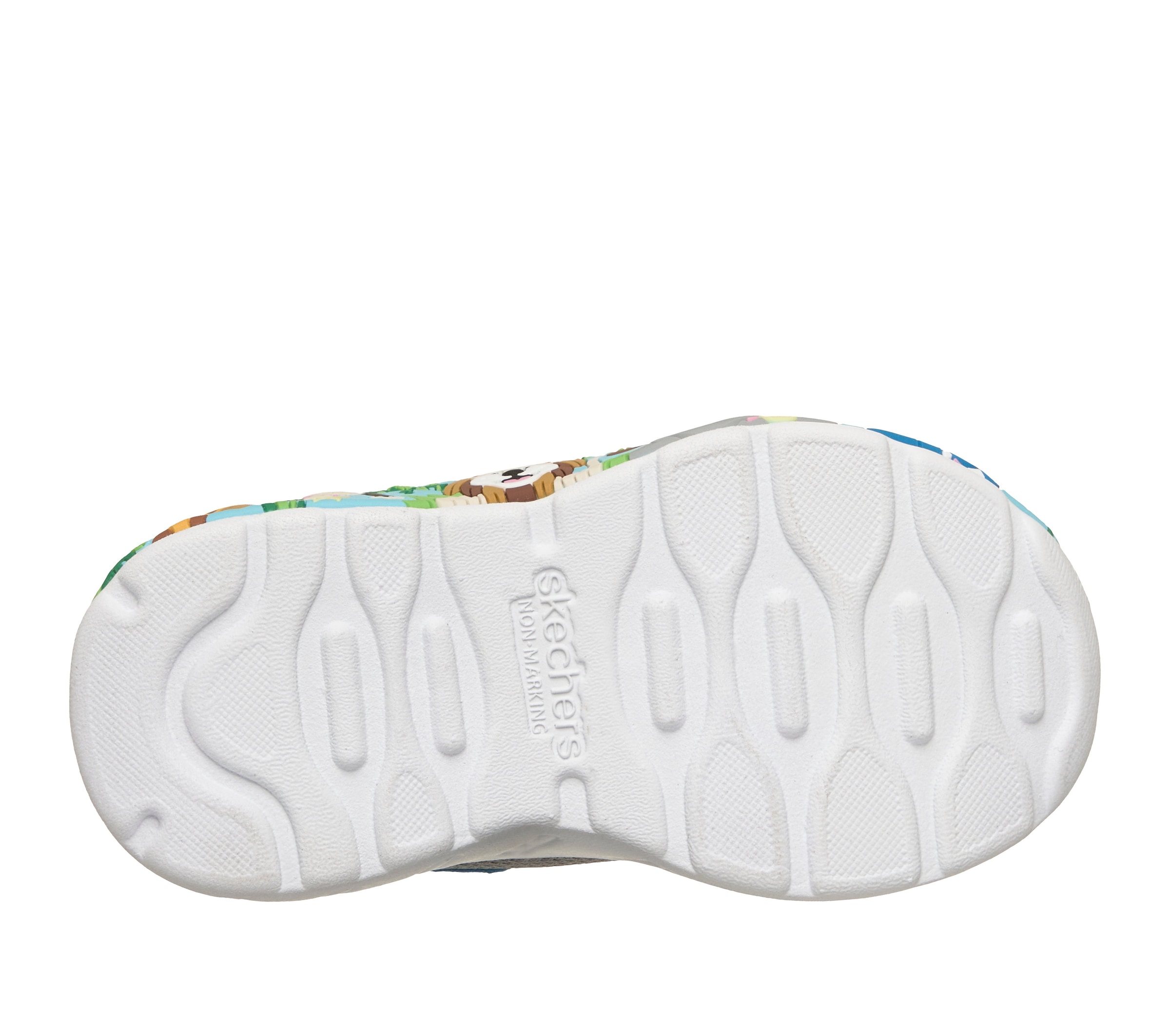 Skechers Lauflernschuh »PLAY SCENE«  Freizeitschuh mit bedruckter Sohle, Größenschablone zum Download