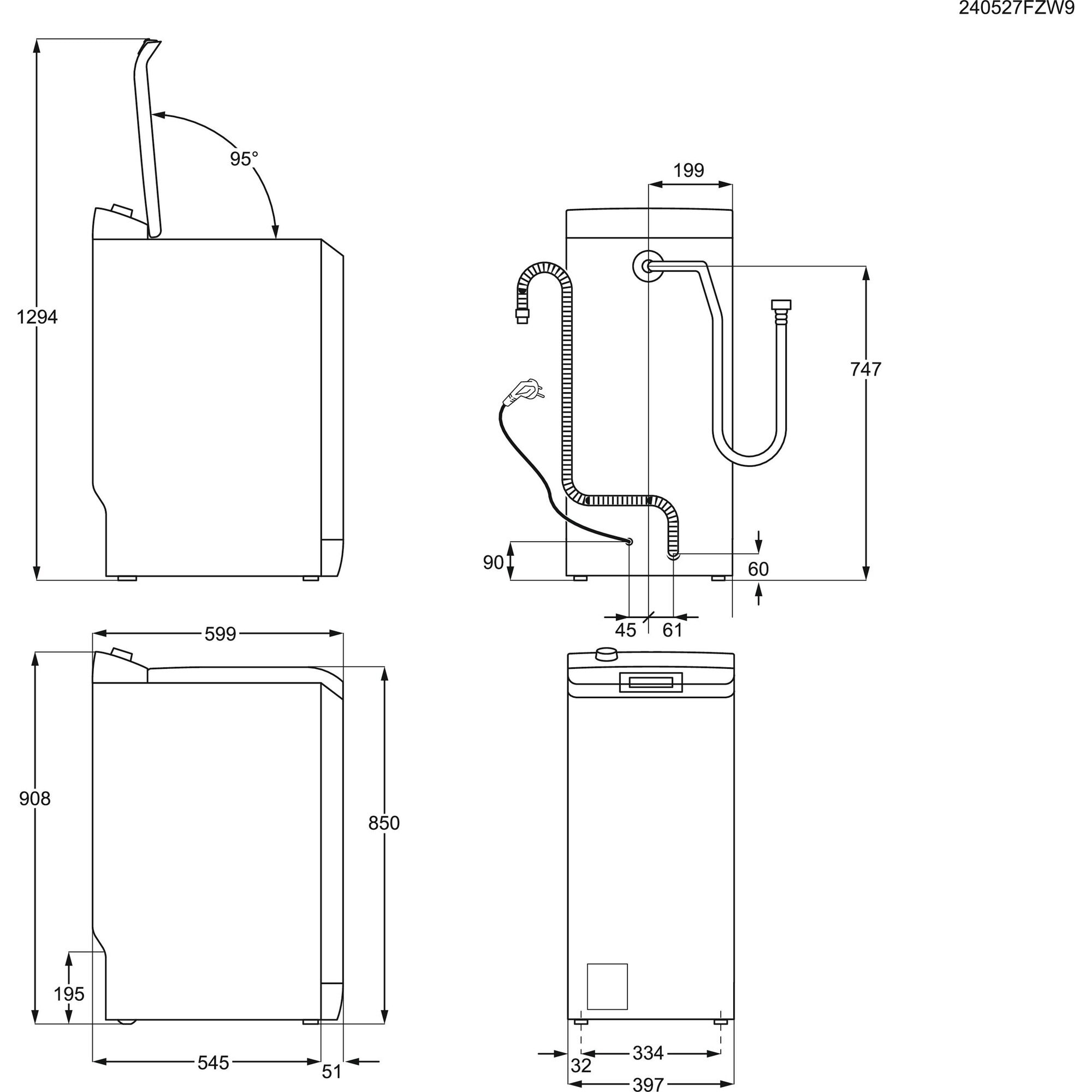 AEG Waschmaschine Toplader »LTR6A41460«, 6 kg, 1400 U/min