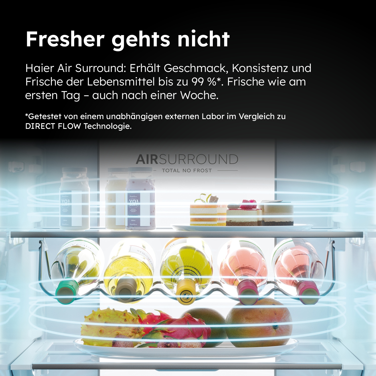 Haier Kühl-/Gefrierkombination 2D 60 SERIES 7 »HDPW7620ANPK«, Daylight: LED-Lichtsäule für optimale Sicht