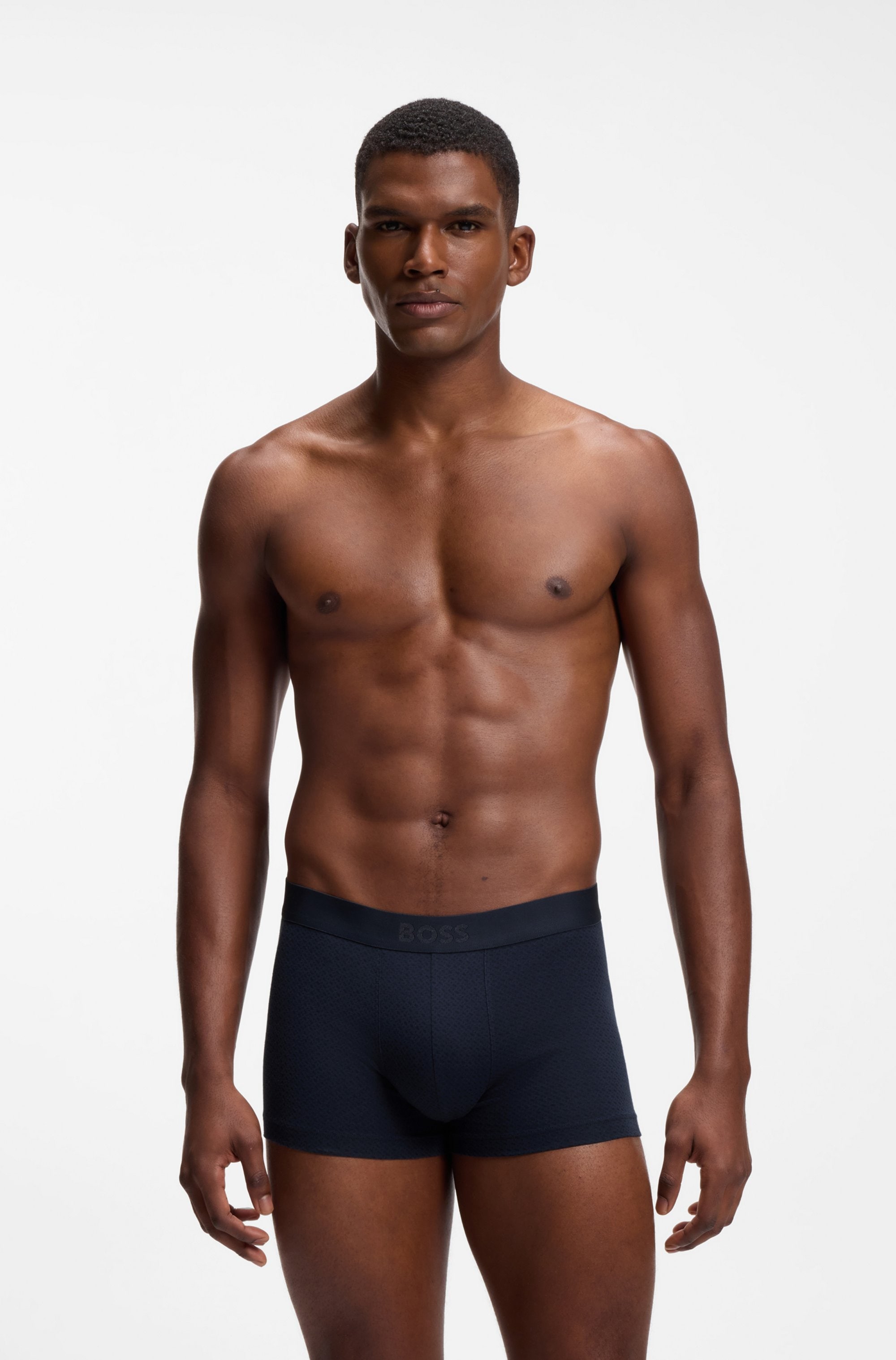 BOSS Trunk »Trunk 3P BOSS ONE« 3 Stk. mittlere Bundhöhe, 1x gemustert, 2x unifarben
