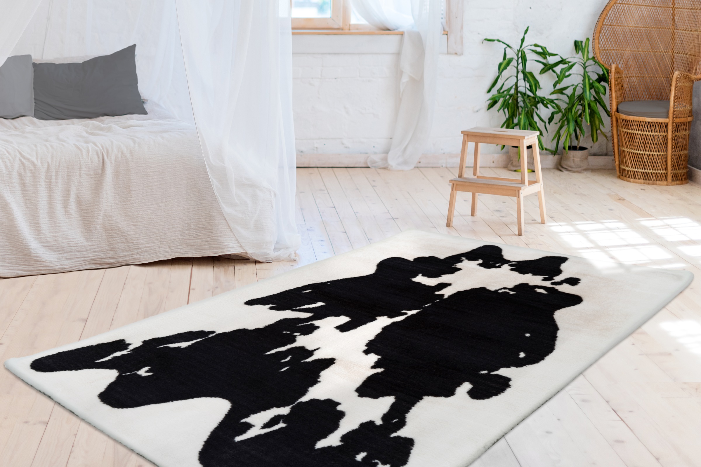 Arte Espina Teppich »Rabbit Animal 500« rechteckig 30 mm Höhe Kuscheliger Hochflorteppich, per Hand getuftet, mit Baumwollrücken