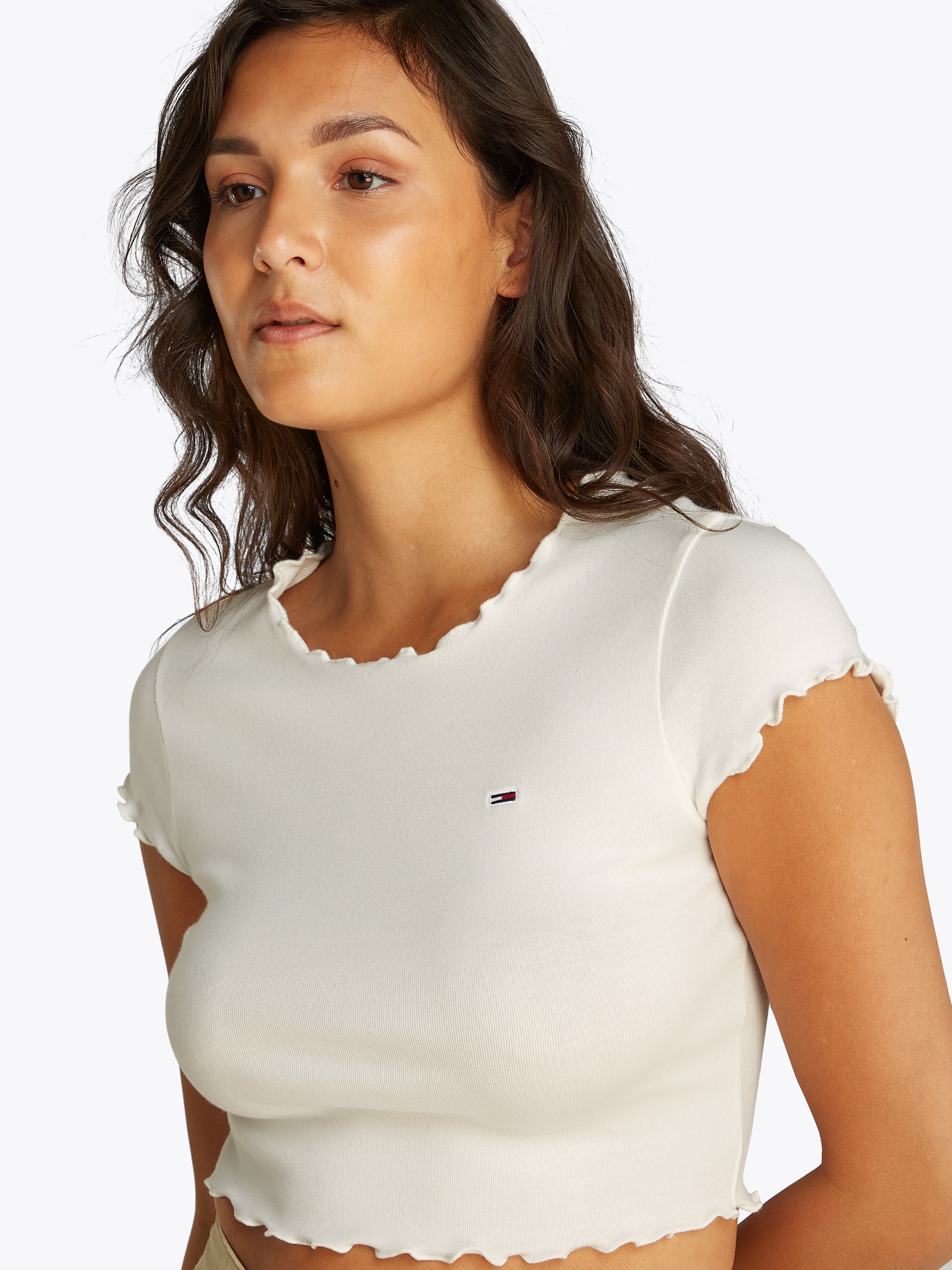 Tommy Jeans T-Shirt »TJW SH SLIM BABYLOCK TEE EXT«, mit Babylock