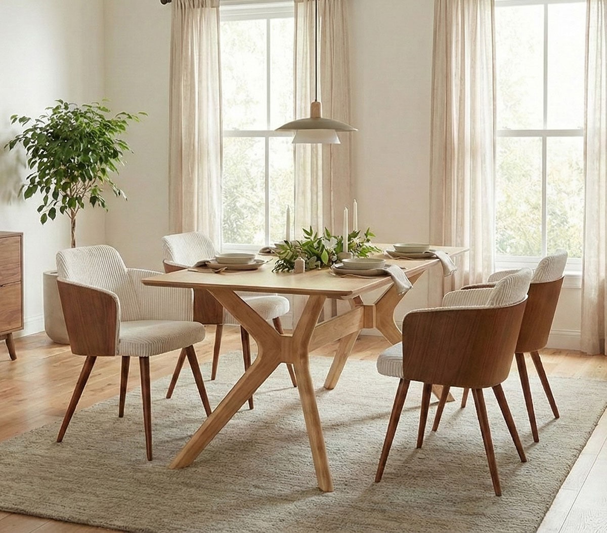 Jahnke Esstisch »DINE REX« Esstisch, Massivholz, Skandi-Look, bis zu 6 Personen, 140x80 cm