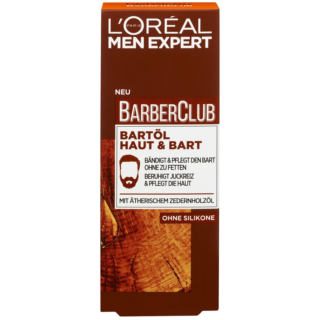 L'ORÉAL PARIS MEN EXPERT Bartöl »Barber Club«, gepflegter Bart ohne Juckreiz; mit Zedernholzöl