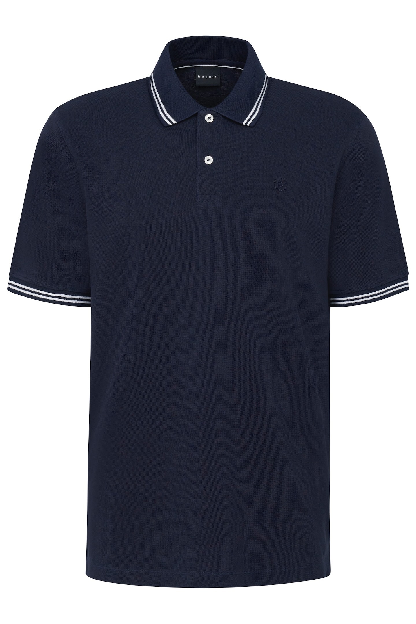 bugatti Poloshirt, mit Kontraststreifen und Bruststickerei