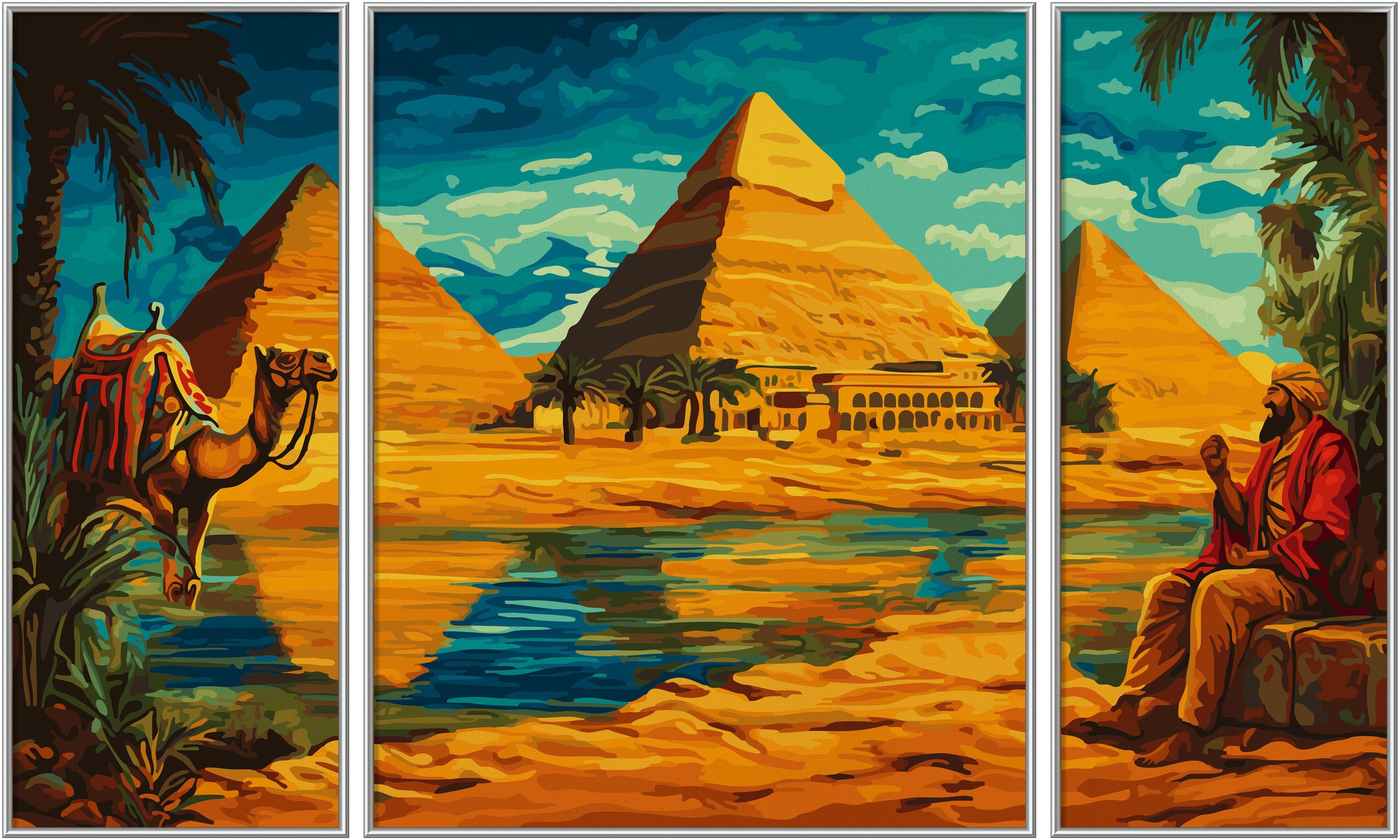 Schipper Malen nach Zahlen »Meisterklasse Triptychon - Ägypten« Made in Germany