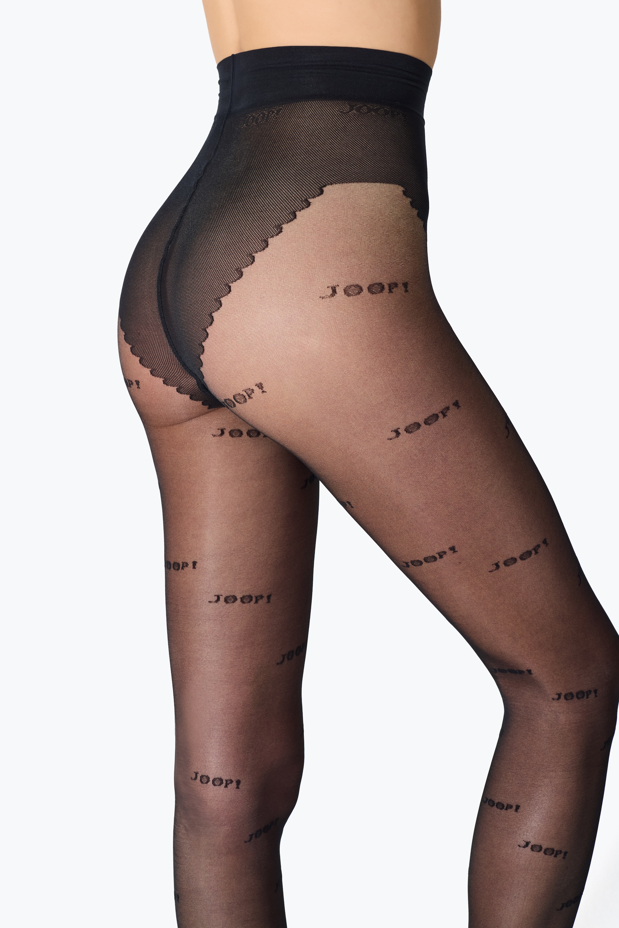 JOOP! Feinstrumpfhose 20 DEN 20 DEN, mit atmungsaktivem Baumwollzwickel, im modernen Mesh-Look