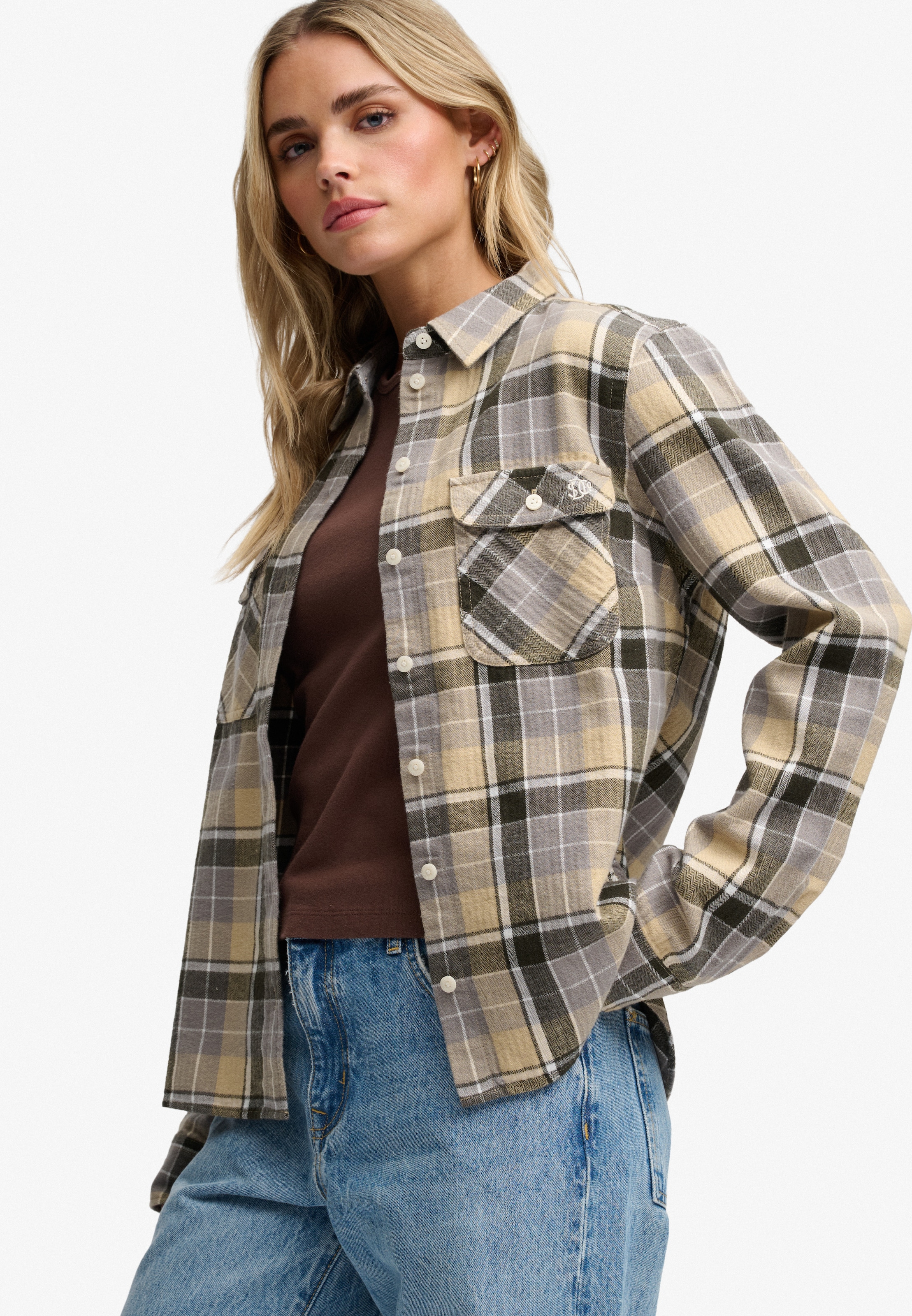 Superdry Karobluse »LUMBERJACK CHECK FLANNEL SHIRT« Baumwolle, relaxed fit, aus weichem Flanell