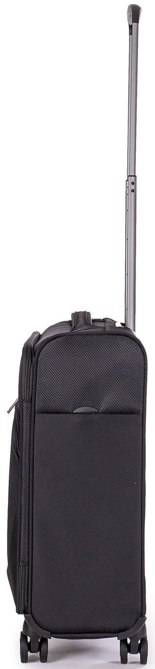 Stratic Weichgepäck-Trolley »Mix S, black«, 4 St. Rollen, Handgepäck Reisekoffer Reisegepäck TSA-Schloss