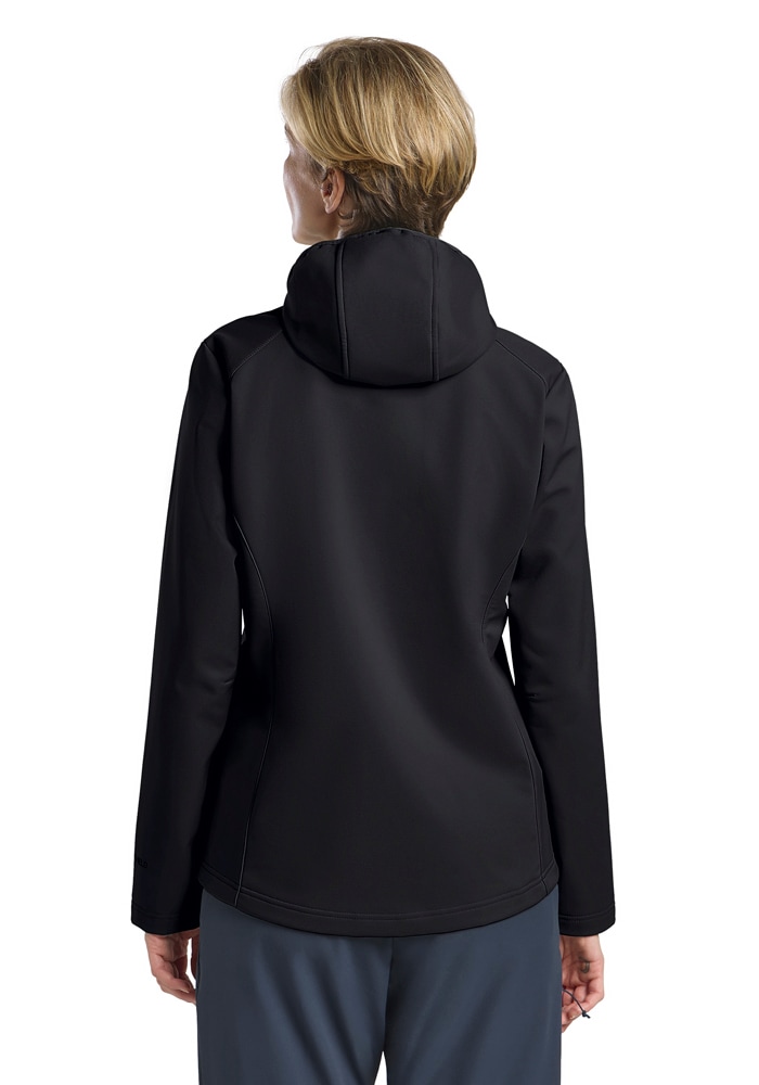 Jack Wolfskin Softshelljacke »BORNBERG HOODY W« mit Kapuze für vielseitige Outdoor-Aktivitäten, mit fester Kapuze, atmungsaktiv