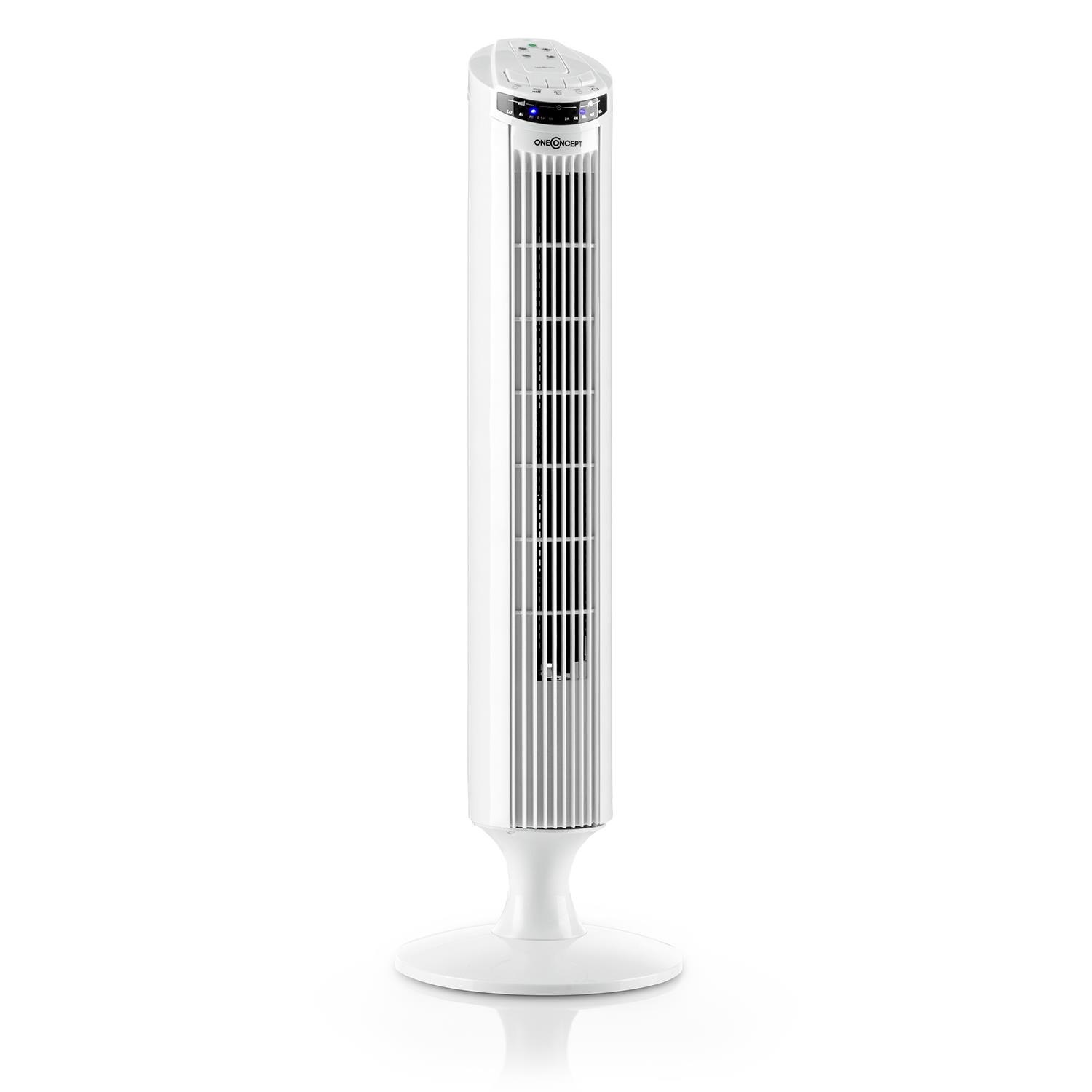 ONECONCEPT Säulenventilator Standventilator 50W 45° Oszillator Turmbauweise