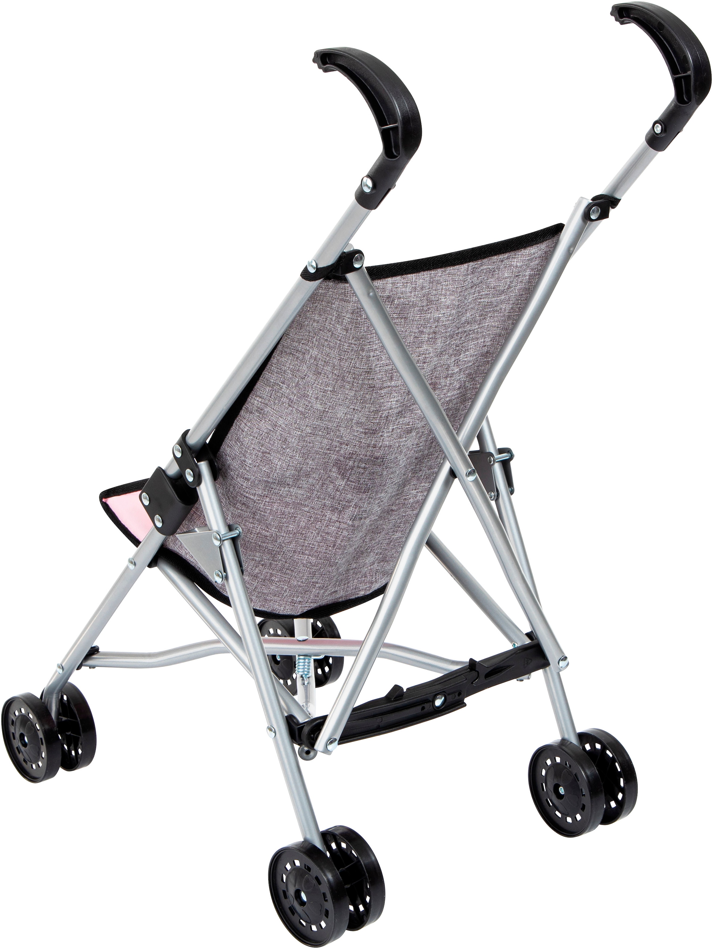 Bayer Puppenbuggy »grau/rosa mit Schmetterling«