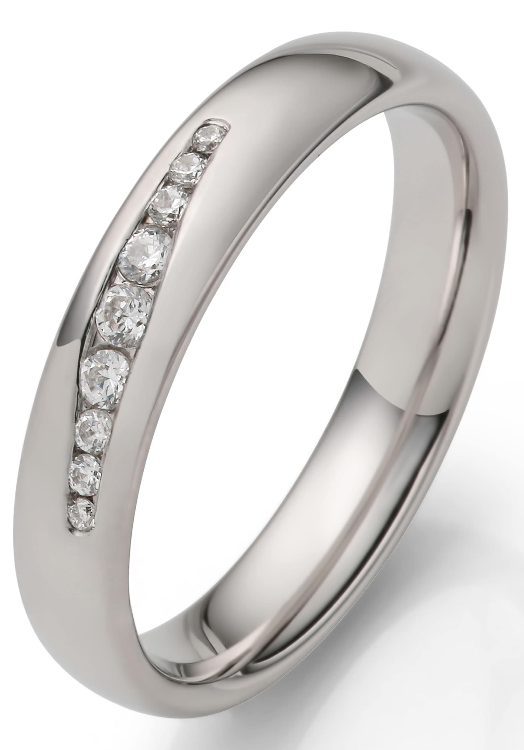 Firetti Trauring »Schmuck Geschenk Hochzeit Ehering "LIEBE"« Made in Germany - wahlweise mit oder ohne Zirkonia (synth.)