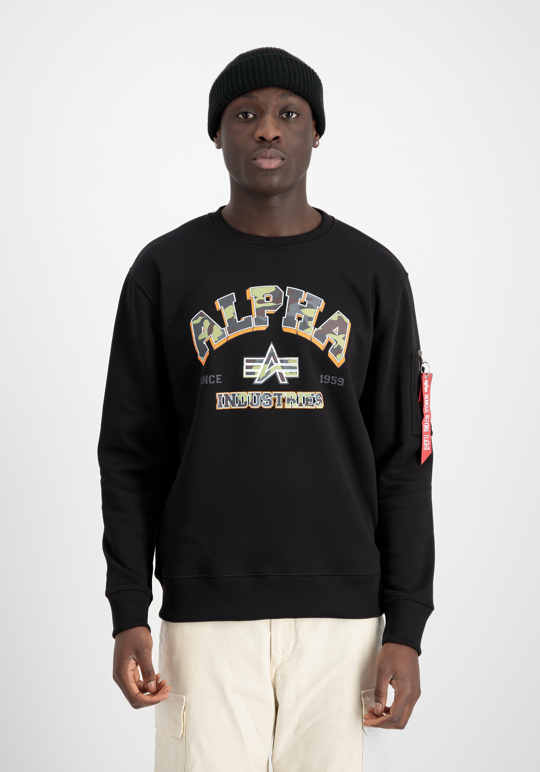 Alpha Industries Sweater »Alpha Industries Men - Sweatshirts College Camo Sweater«
