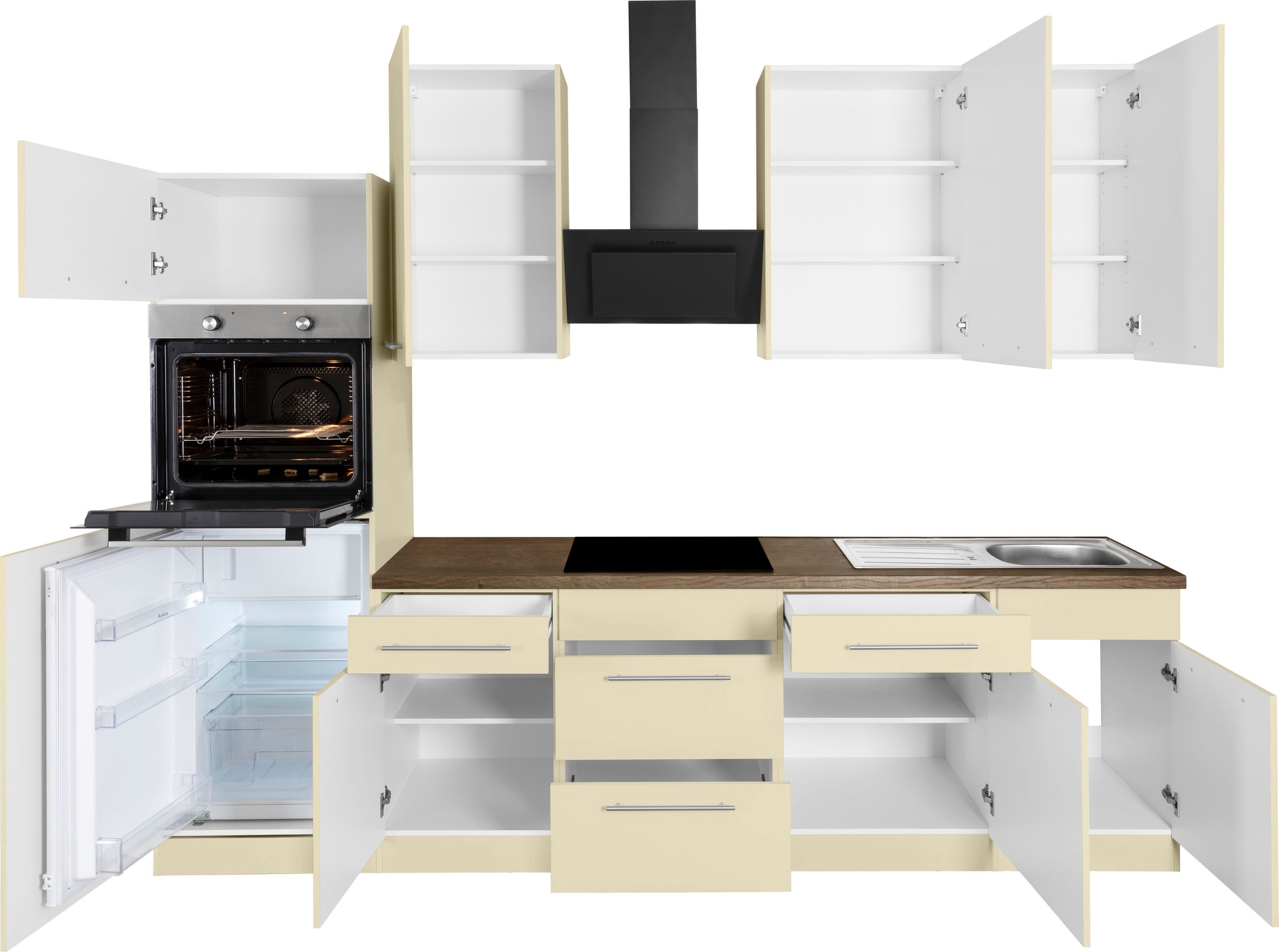 wiho Küchen Küchenzeile »Unna« ohne E-Geräte, Breite 280 cm