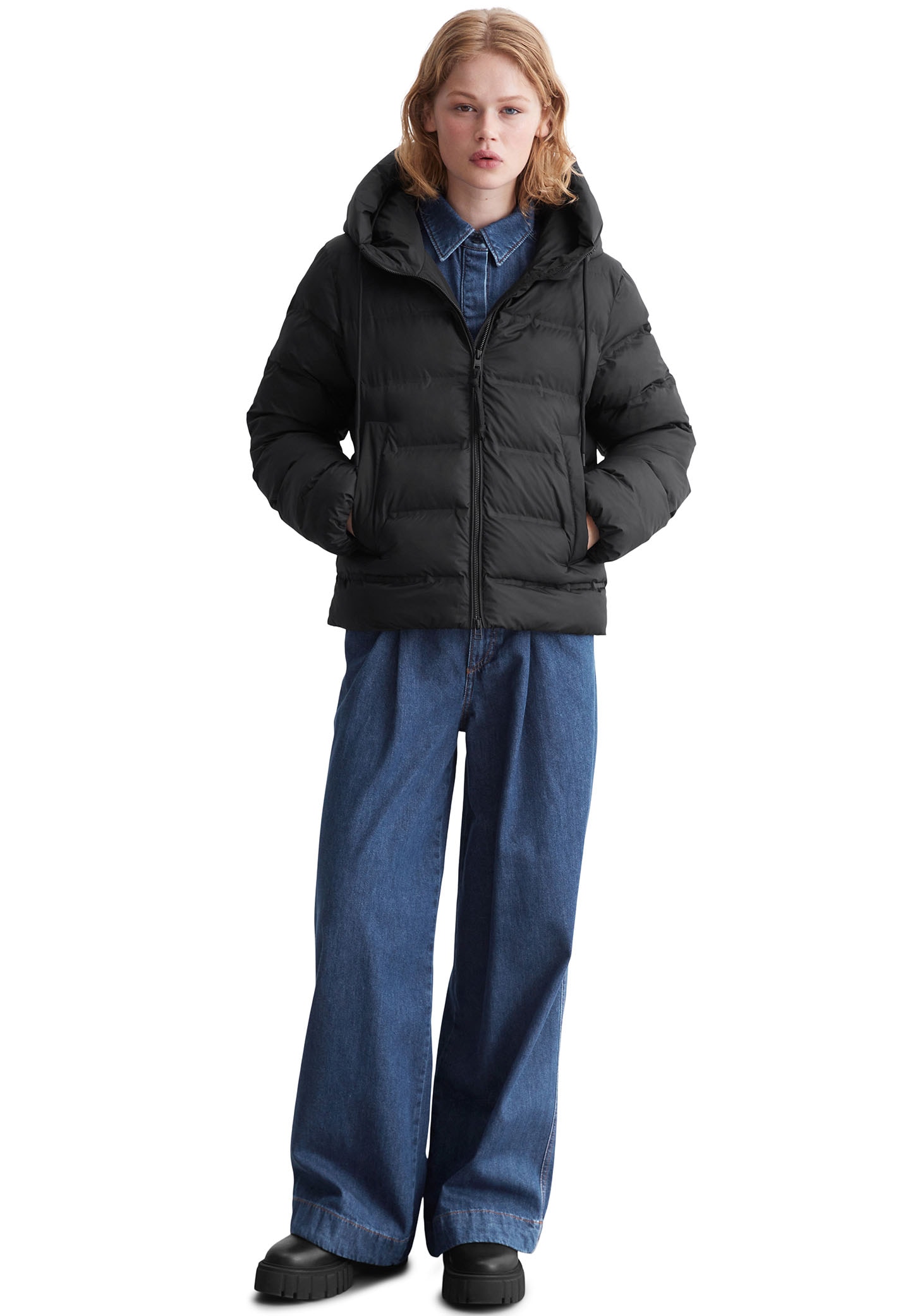 Marc O'Polo DENIM Steppjacke, mit Kapuze