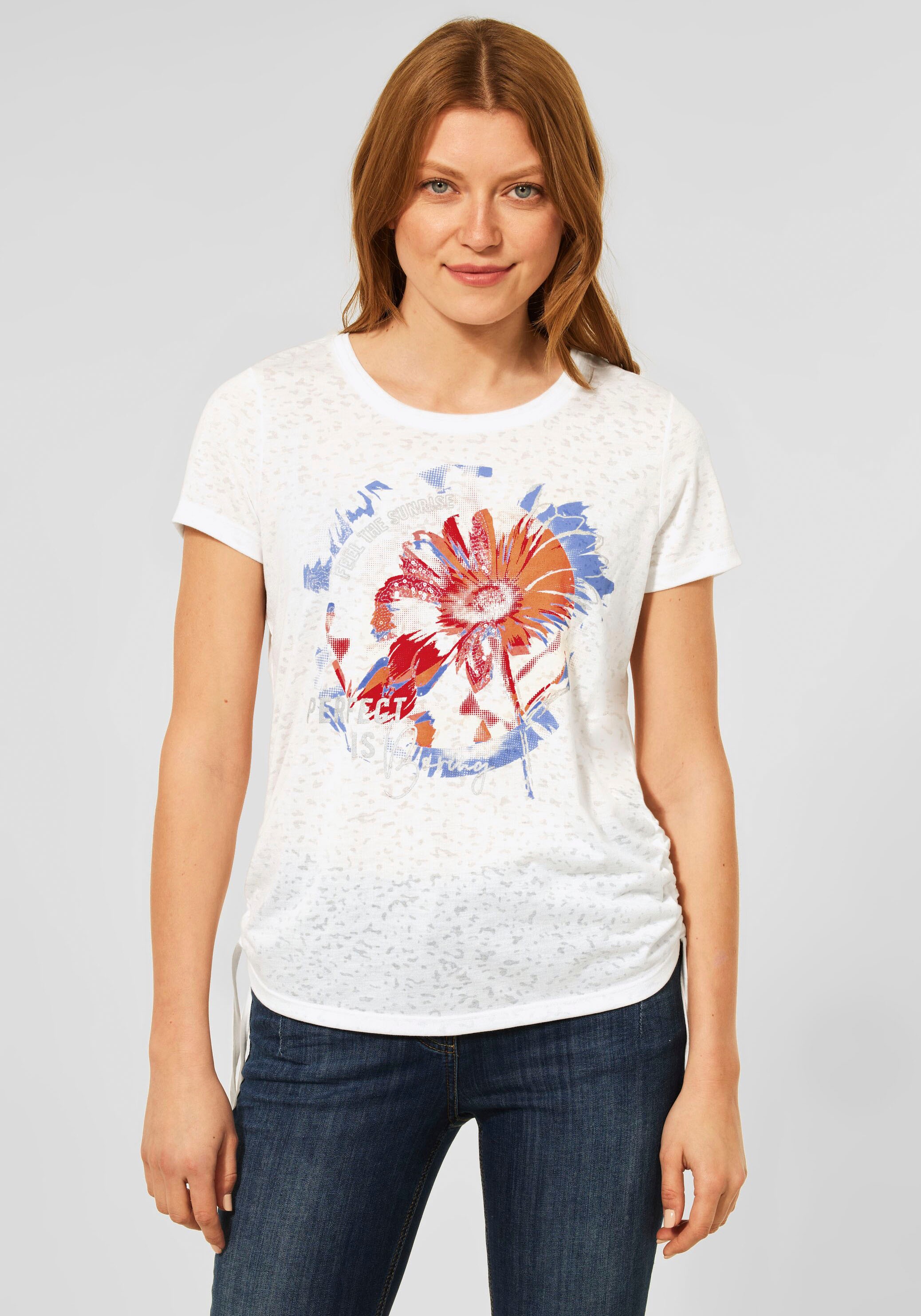Cecil Rundhalsshirt, mit Pailletten-Details im Partprint